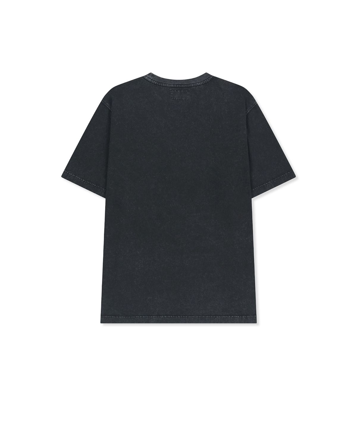 마뗑킴(MATIN KIM) WAFFLE APPLIQUE LOGO TOP IN CHARCOAL