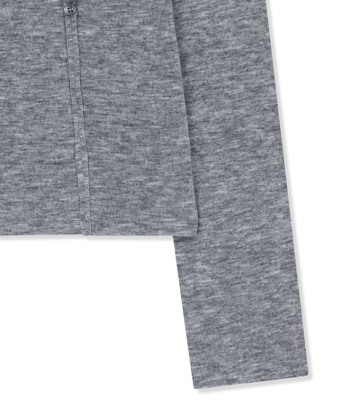 마뗑킴(MATIN KIM) DOUBLE LAYER BUTTON HOOD TOP IN GREY