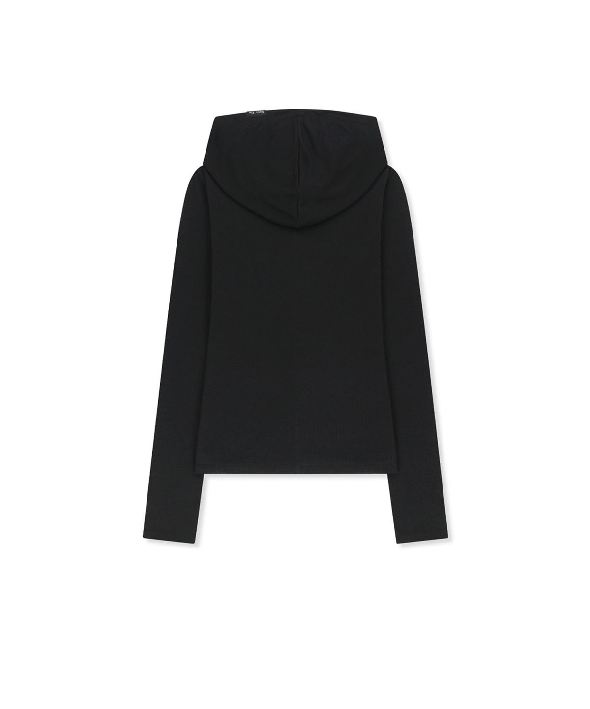마뗑킴(MATIN KIM) DOUBLE LAYER BUTTON HOOD TOP IN BLACK