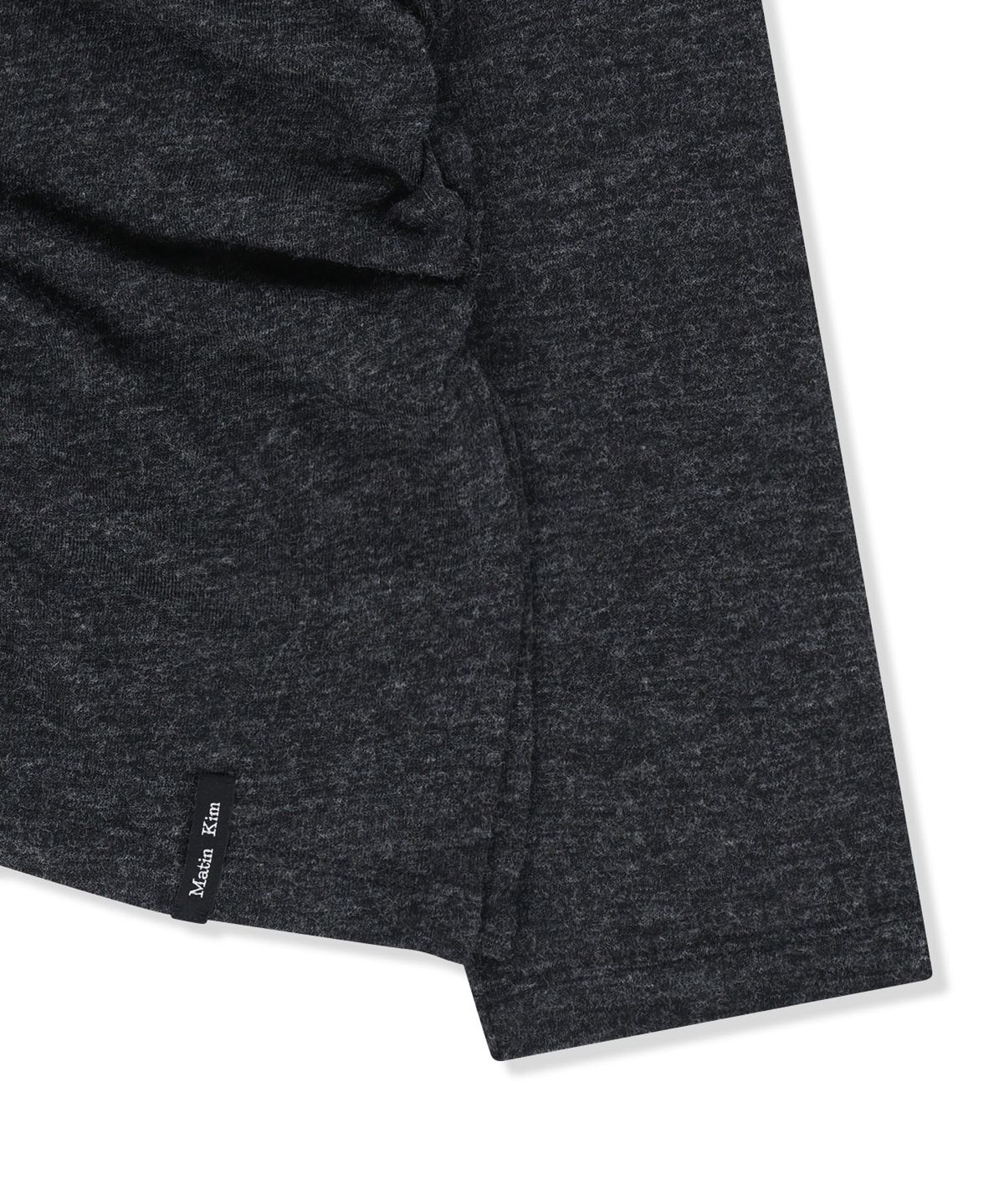 마뗑킴(MATIN KIM) ASYMMETRIC SIDE SHIRRING TOP IN CHARCOAL