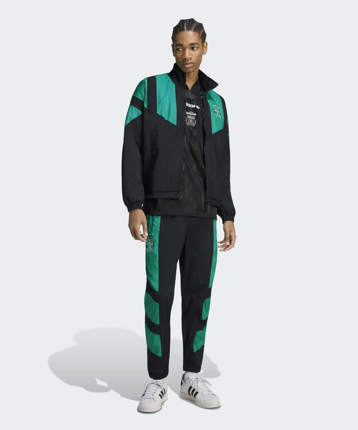 아디다스(ADIDAS) 리버풀 FC EQT 트랙 탑 - 블랙:그린 / KG2910