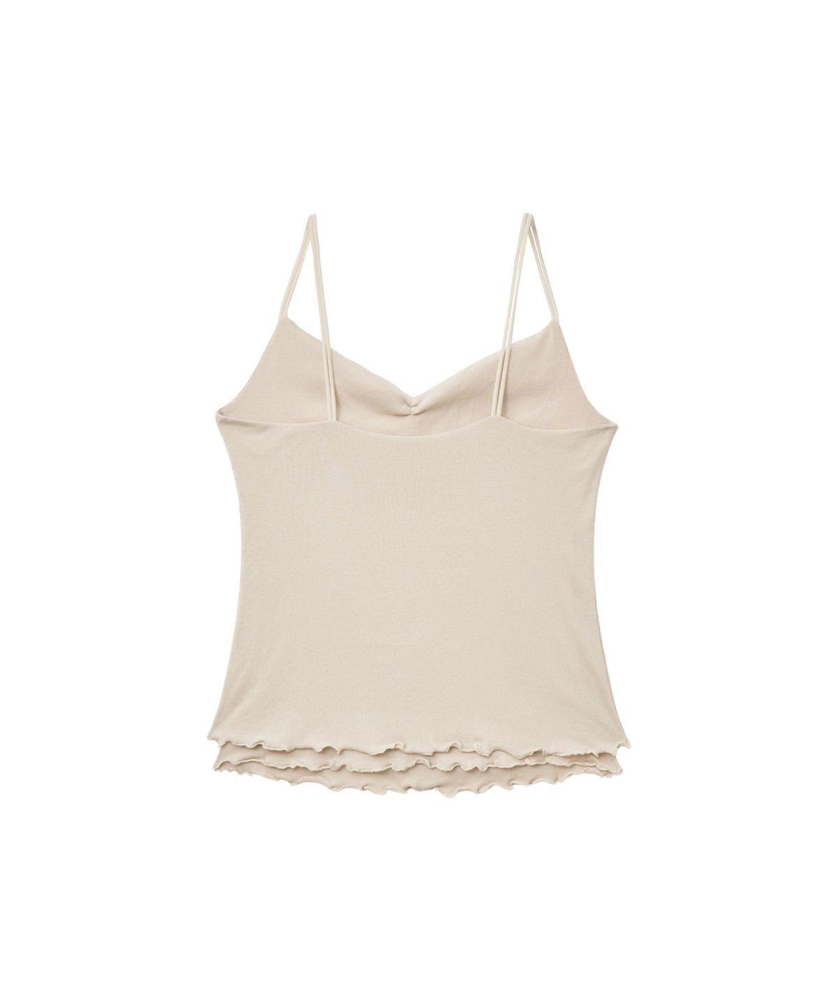 태리스(TAERIS) LACE RUFFLE LAYERED TOP_IVORY