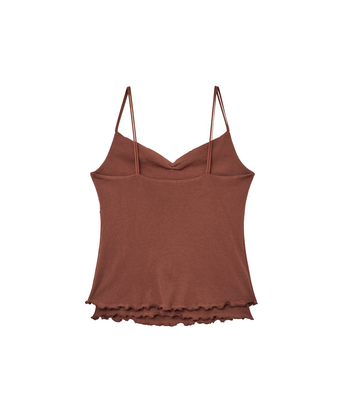 태리스(TAERIS) LACE RUFFLE LAYERED TOP_RED