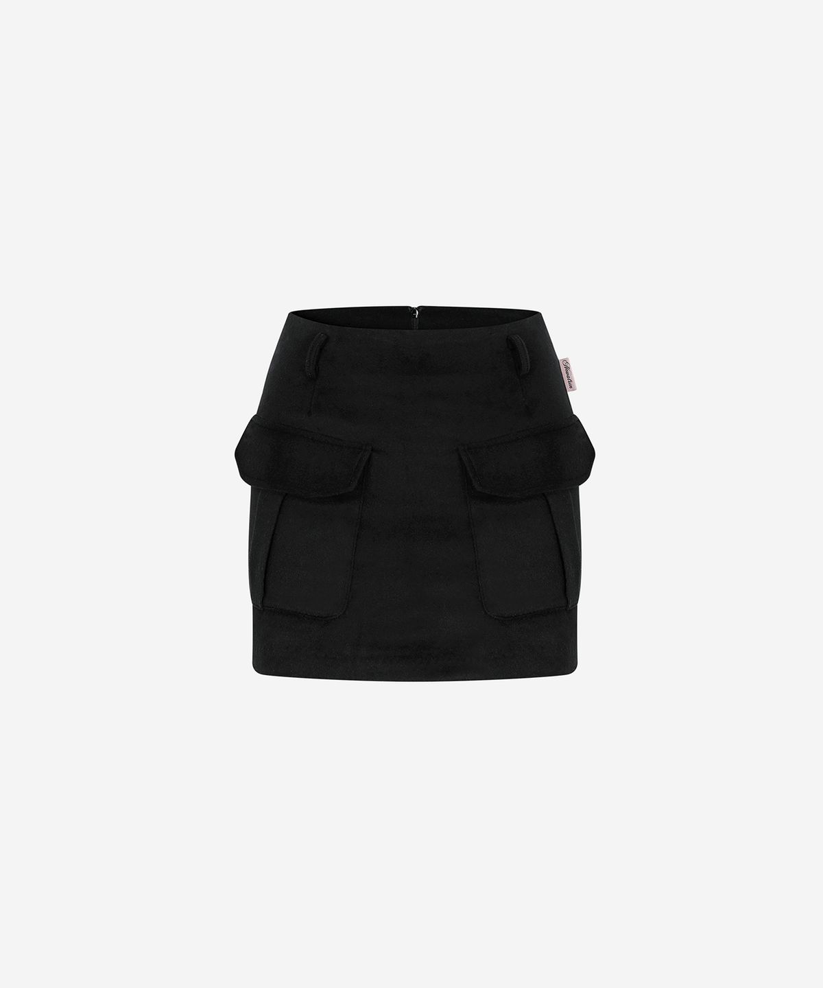 뉴얼린(NEWALRIN) Mellow Pocket Wool Mini Skirt Black