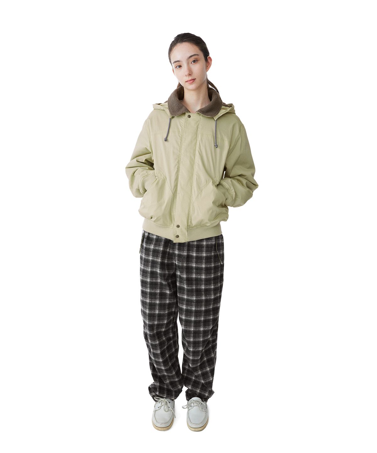 썬러브투어(SUNLOVETOUR) Plaid Swing Pants Black