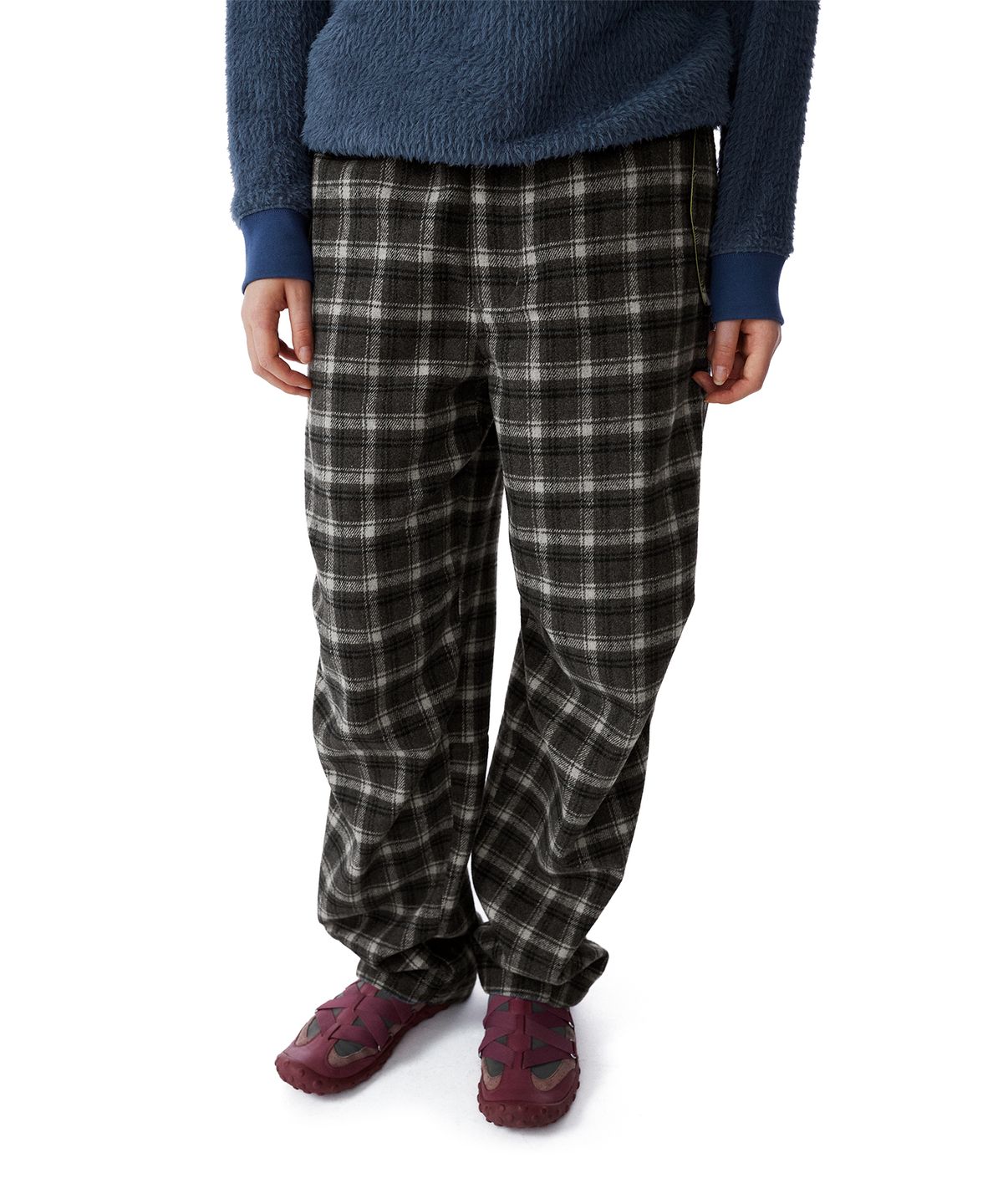 썬러브투어(SUNLOVETOUR) Plaid Swing Pants Black