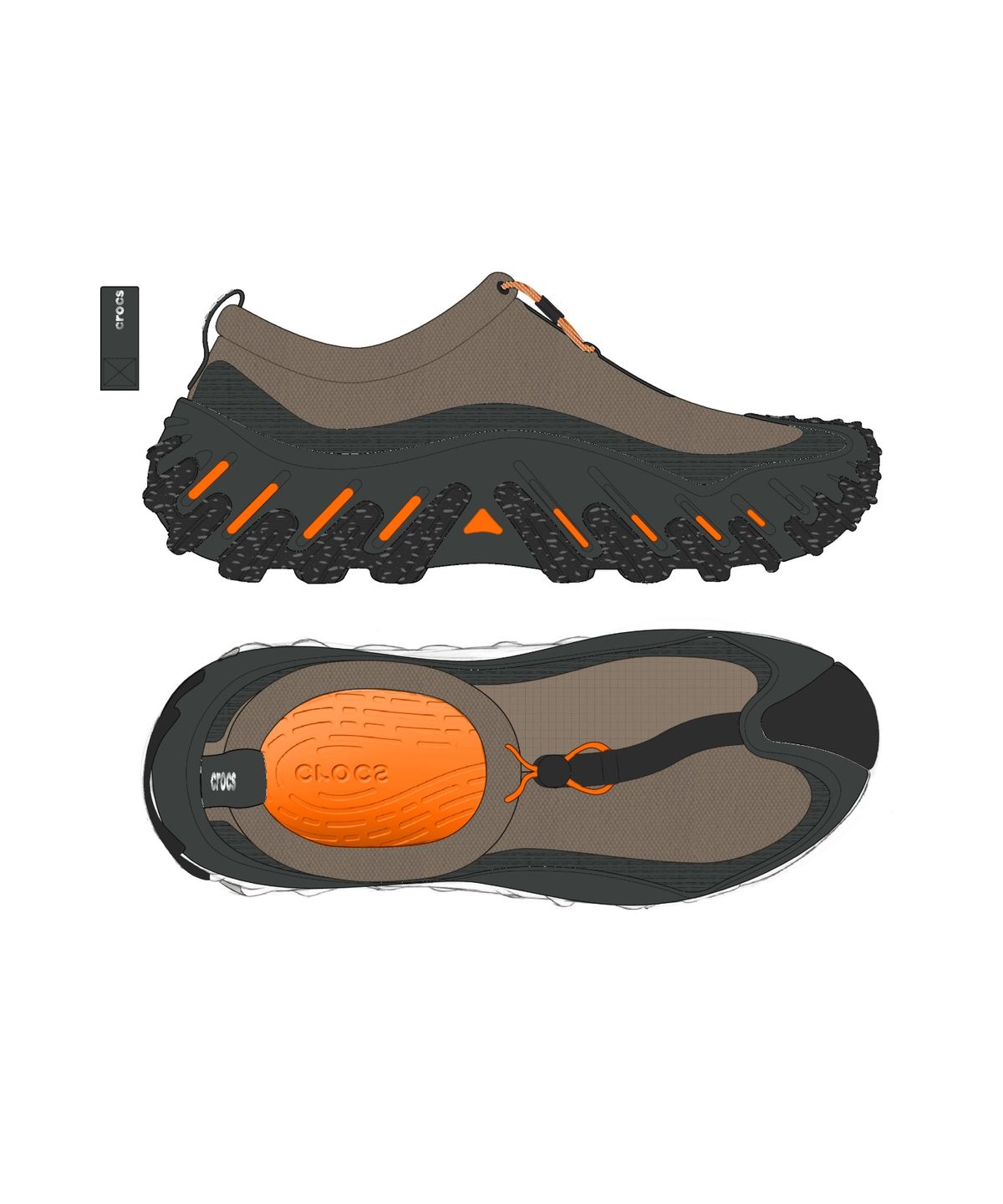 크록스(CROCS) 에코 엘리먼트 - 카키:오렌지 러쉬 / 213455-2PJ