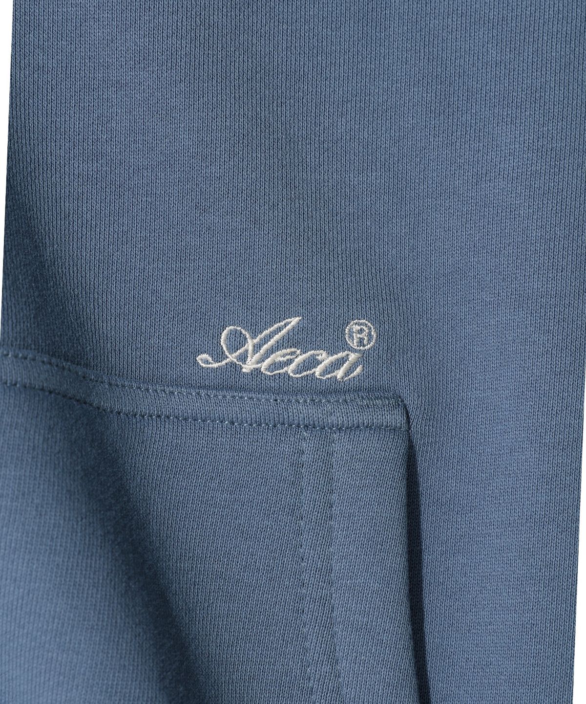 에이카화이트(AECA) AECA STRIPE DIAGONAL ZIP UP HOODIE-DARK BLUE