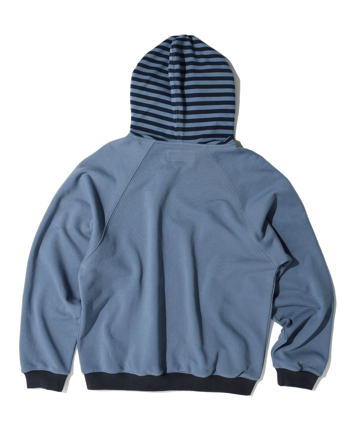 에이카화이트(AECA) AECA STRIPE DIAGONAL ZIP UP HOODIE-DARK BLUE