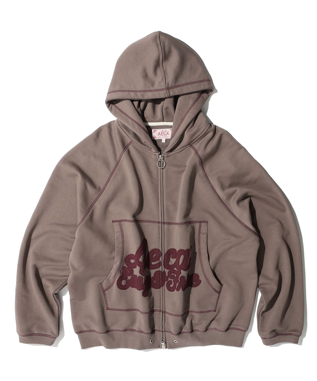 에이카화이트(AECA) AECA WAFFLE PATCH ZIP UP HOODIE (2color)