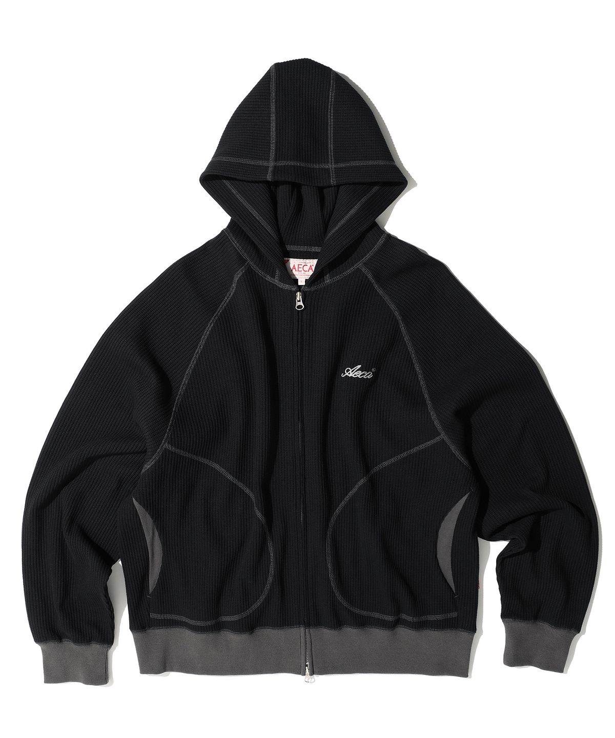 에이카화이트(AECA) AECA LINED WAFFLE ZIP UP HOODIE (2color)