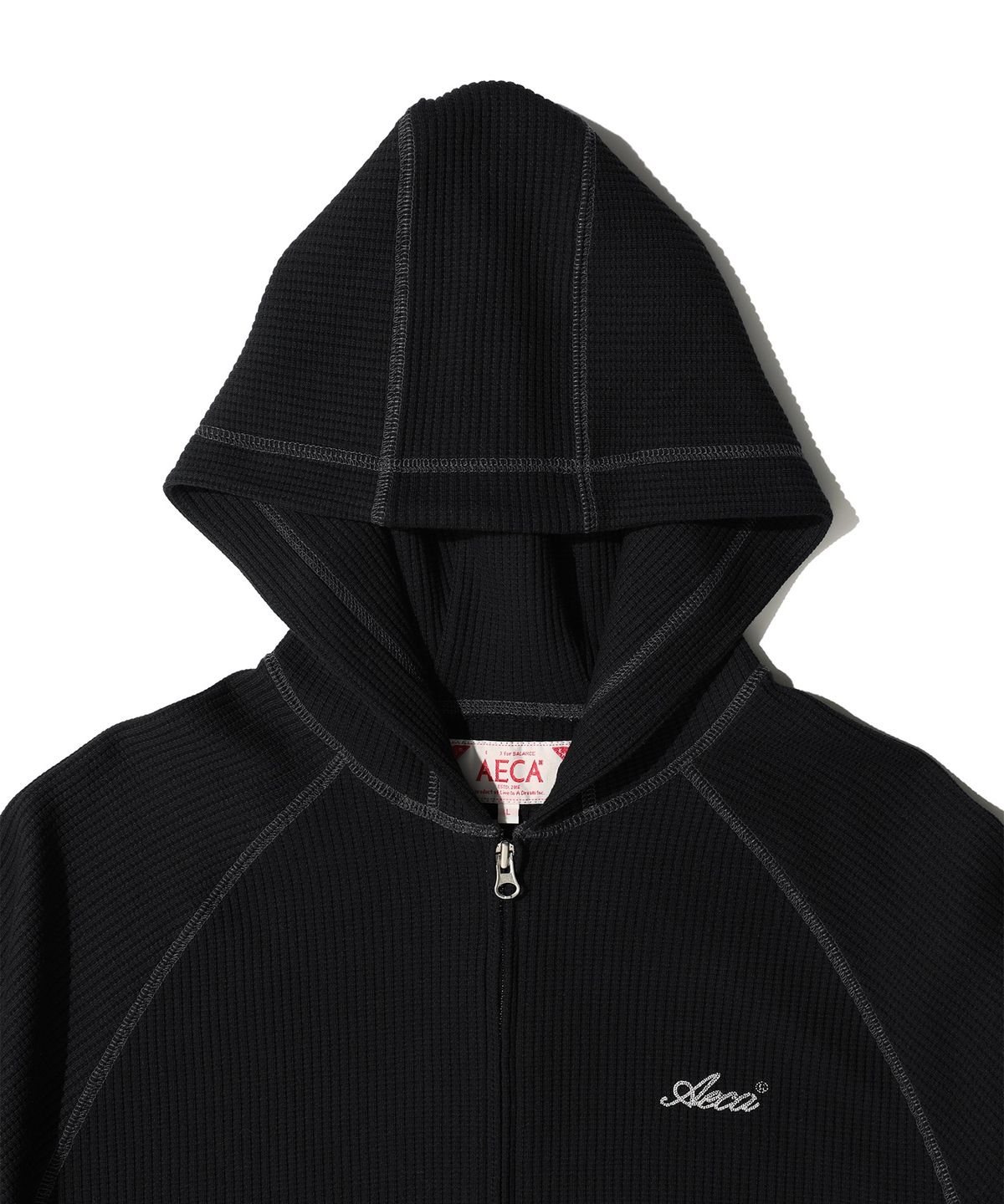 에이카화이트(AECA) AECA LINED WAFFLE ZIP UP HOODIE (2color)