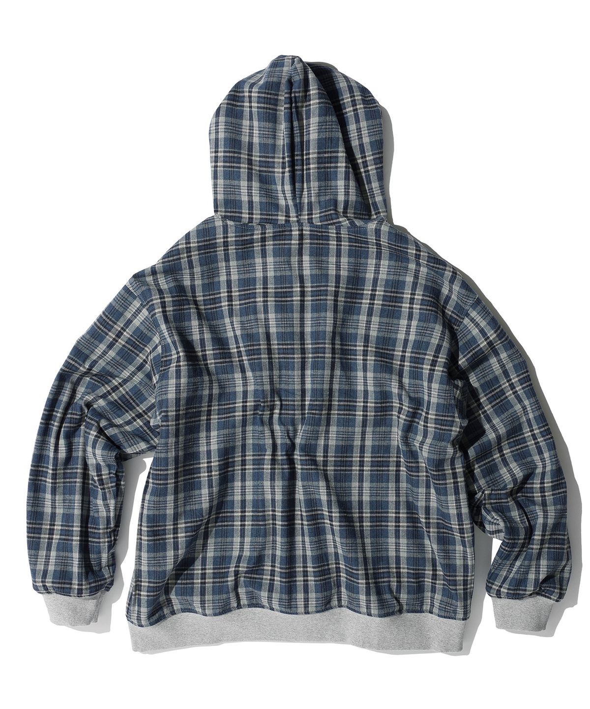 에이카화이트(AECA) AECA REVERSIBLE CHECK ZIP UP HOODIE-MELANGE GREY