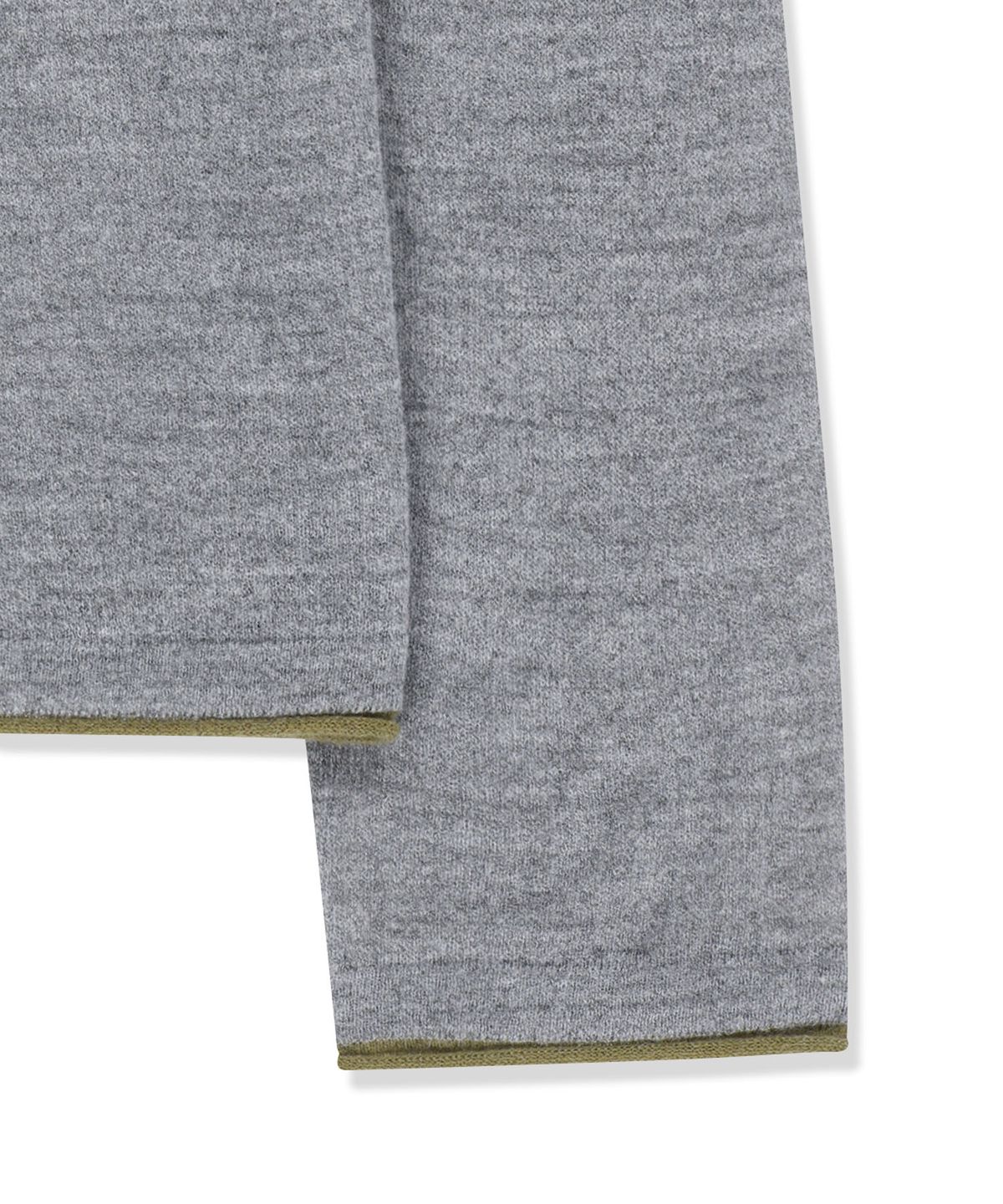 마뗑킴(MATIN KIM) MATIN SLEEVE GRAPHIC SHEER KNIT PULLOVER IN GREY
