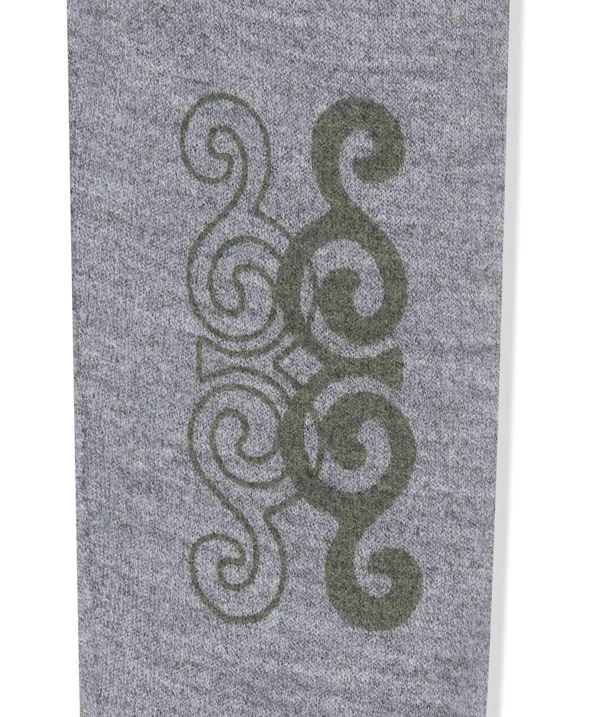 마뗑킴(MATIN KIM) MATIN SLEEVE GRAPHIC SHEER KNIT PULLOVER IN GREY