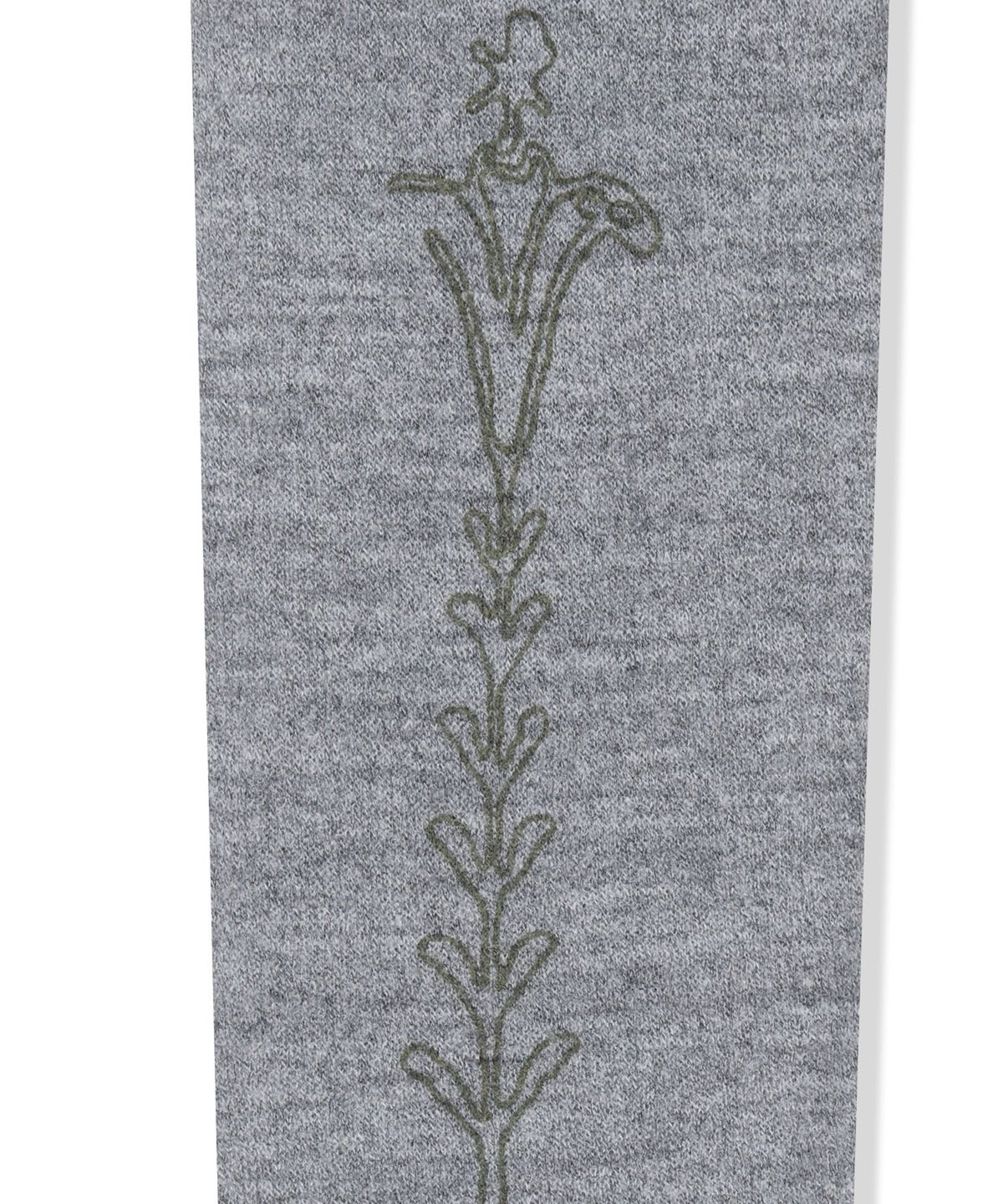 마뗑킴(MATIN KIM) MATIN SLEEVE GRAPHIC SHEER KNIT PULLOVER IN GREY