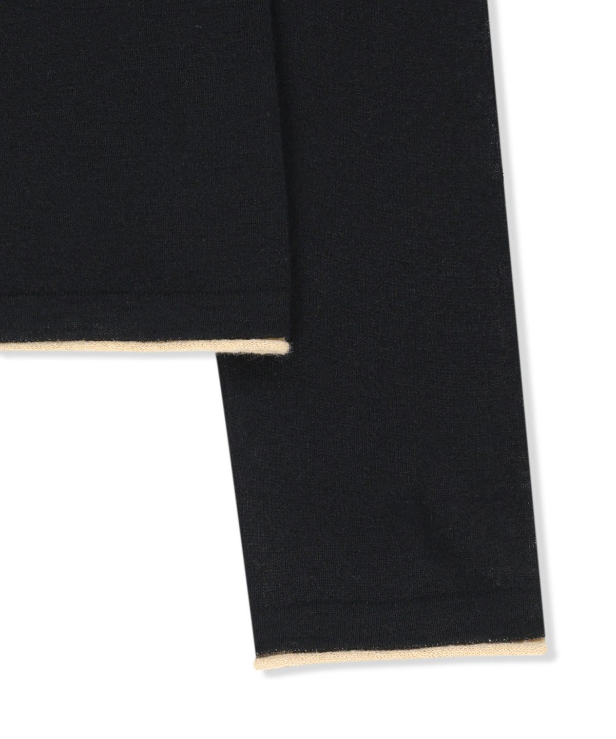 마뗑킴(MATIN KIM) MATIN SLEEVE GRAPHIC SHEER KNIT PULLOVER IN BLACK