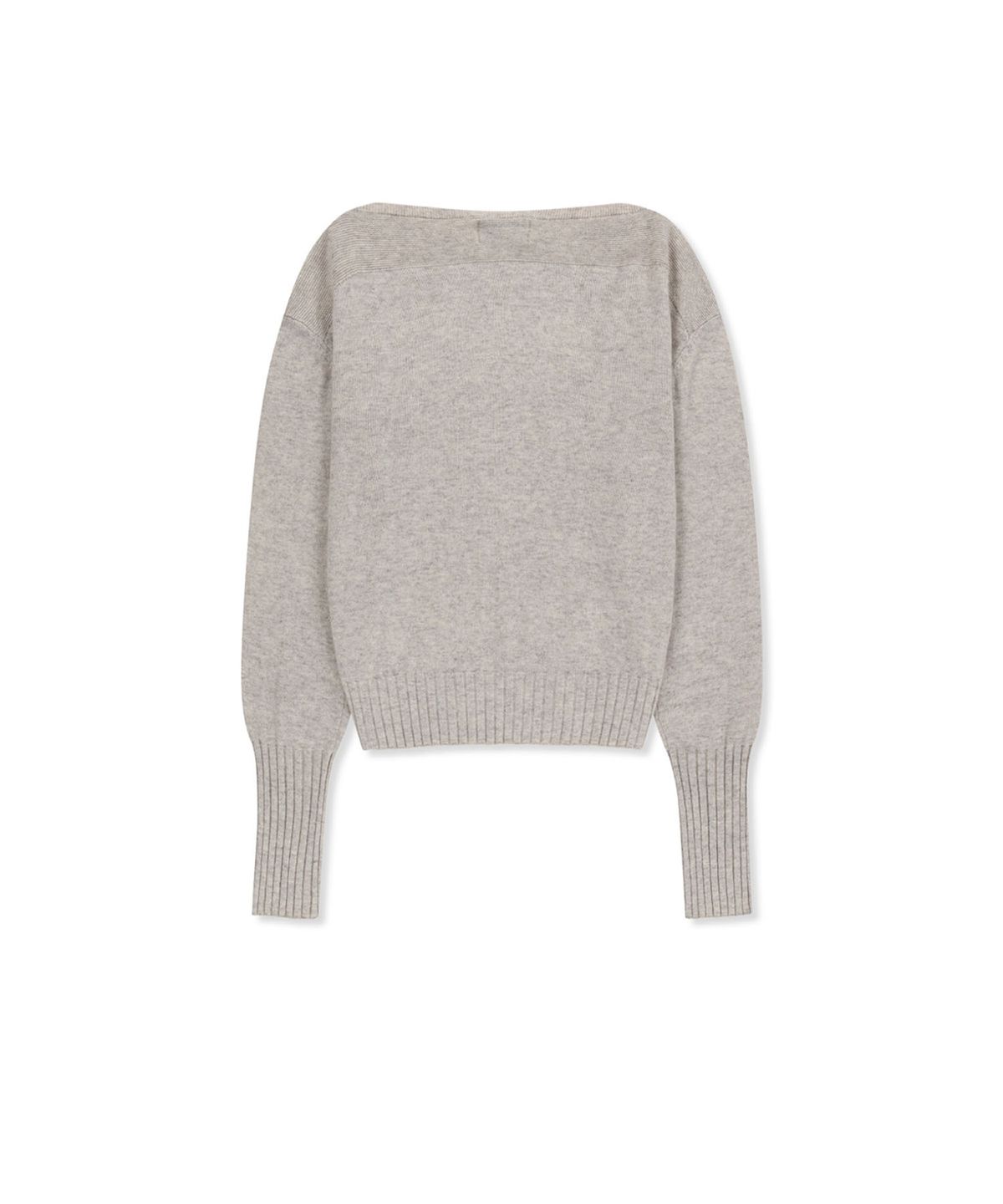 마뗑킴(MATIN KIM) BOAT NECK VOLUME SLEEVE KNIT PULLOVER IN LIGHT BEIGE
