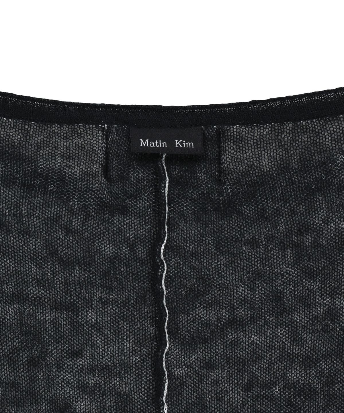 마뗑킴(MATIN KIM) MATIN DUAL TONE KNIT PULLOVER IN BLACK