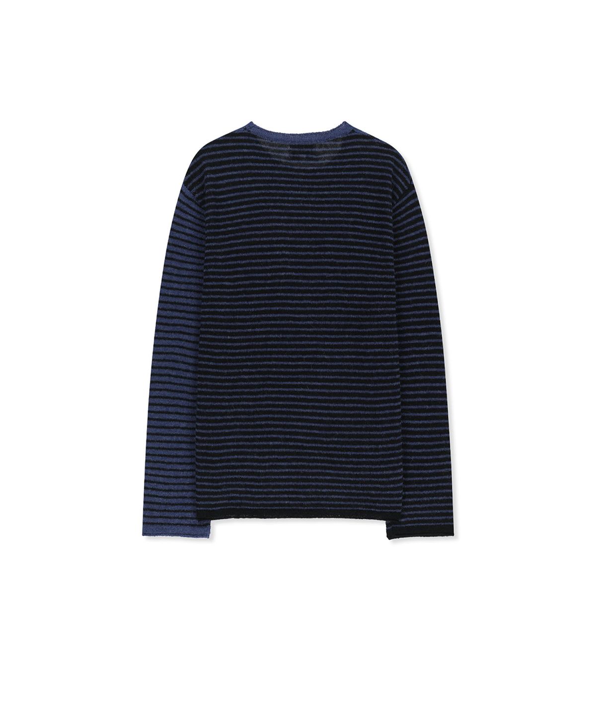 마뗑킴(MATIN KIM) MULTI STRIPE ALPACA BLENDED KNIT PULLOVER IN BLUE