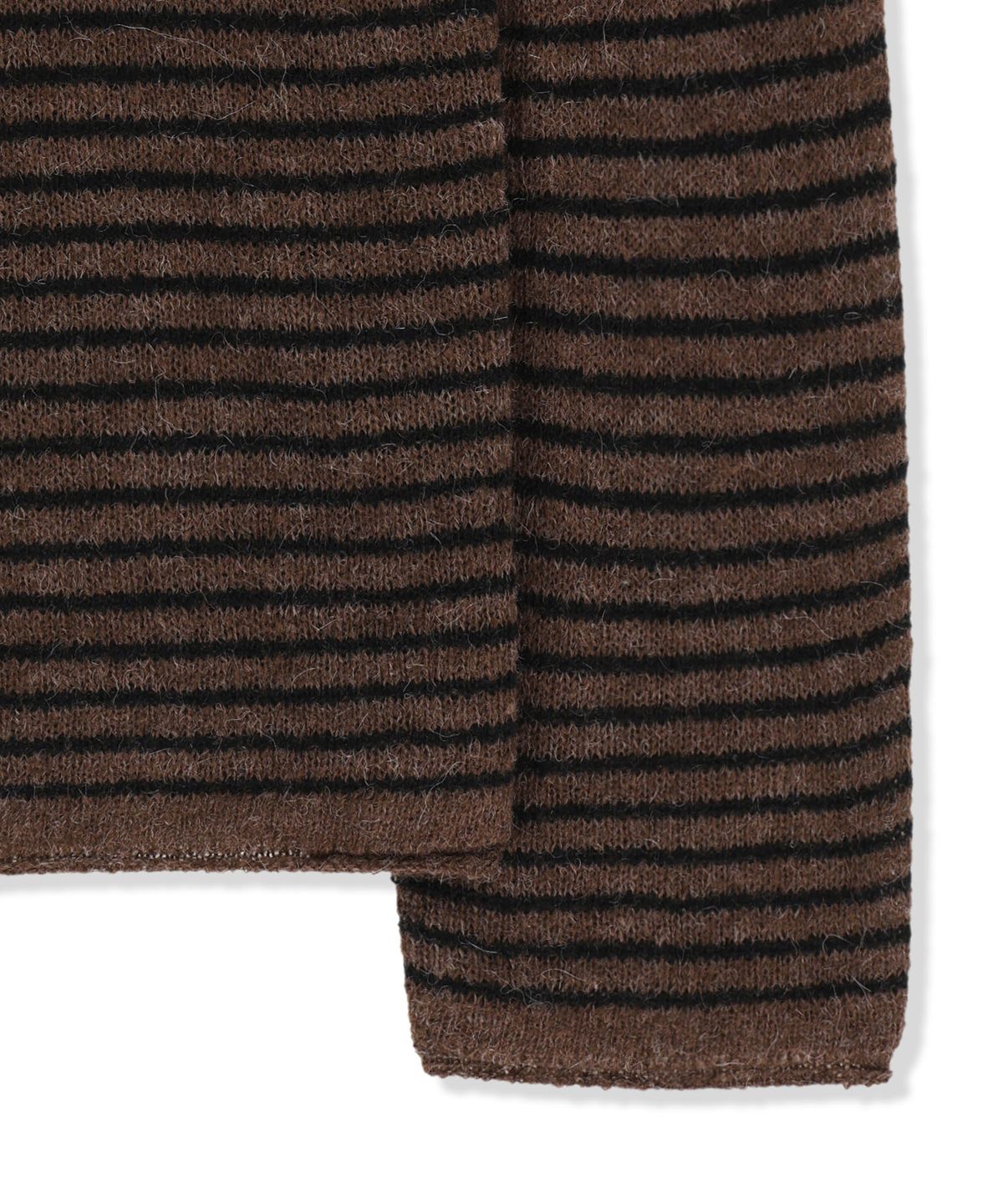 마뗑킴(MATIN KIM) MULTI STRIPE ALPACA BLENDED KNIT PULLOVER IN BROWN