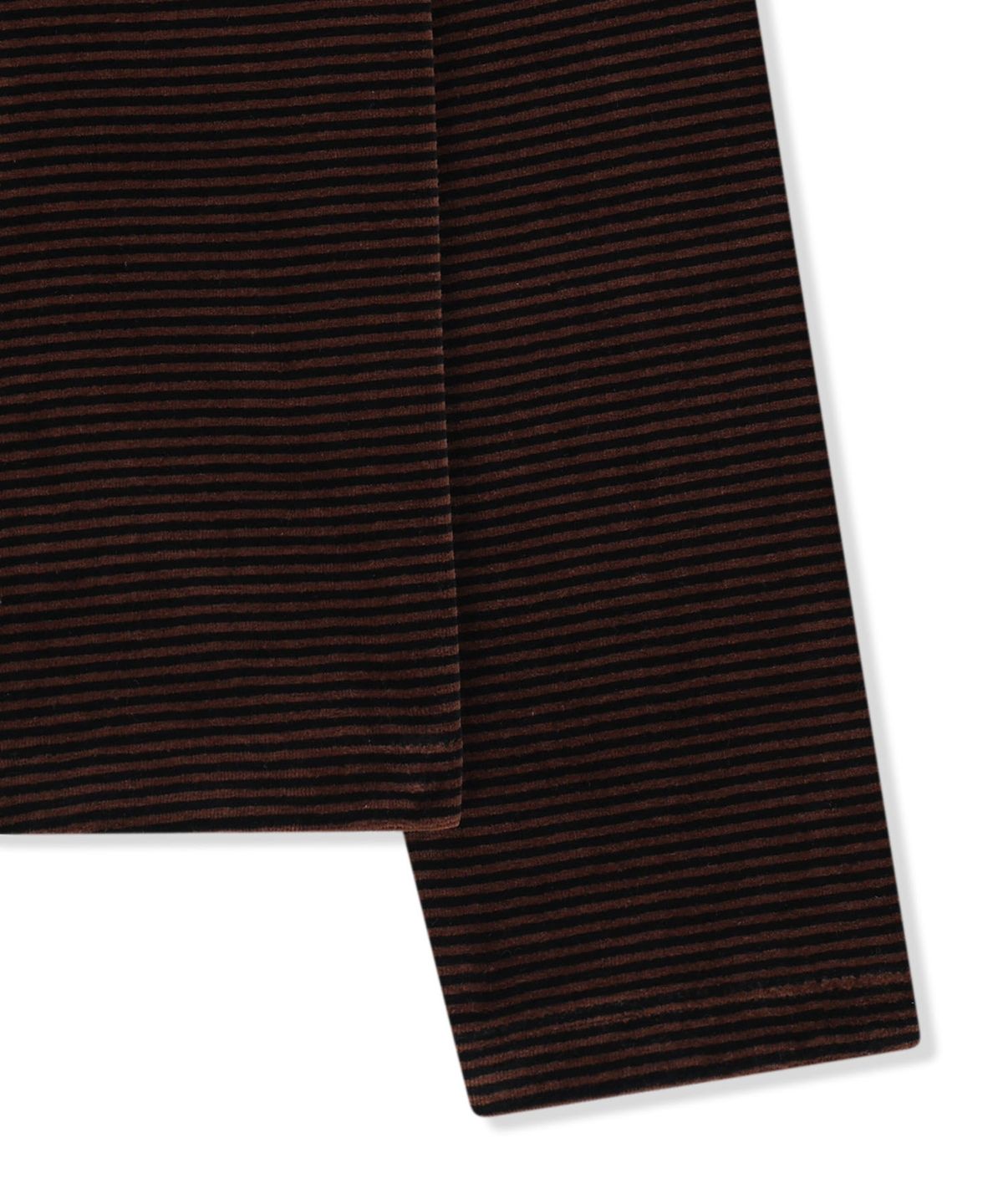 마뗑킴(MATIN KIM) STRIPED VELOUR ZIP UP IN BROWN
