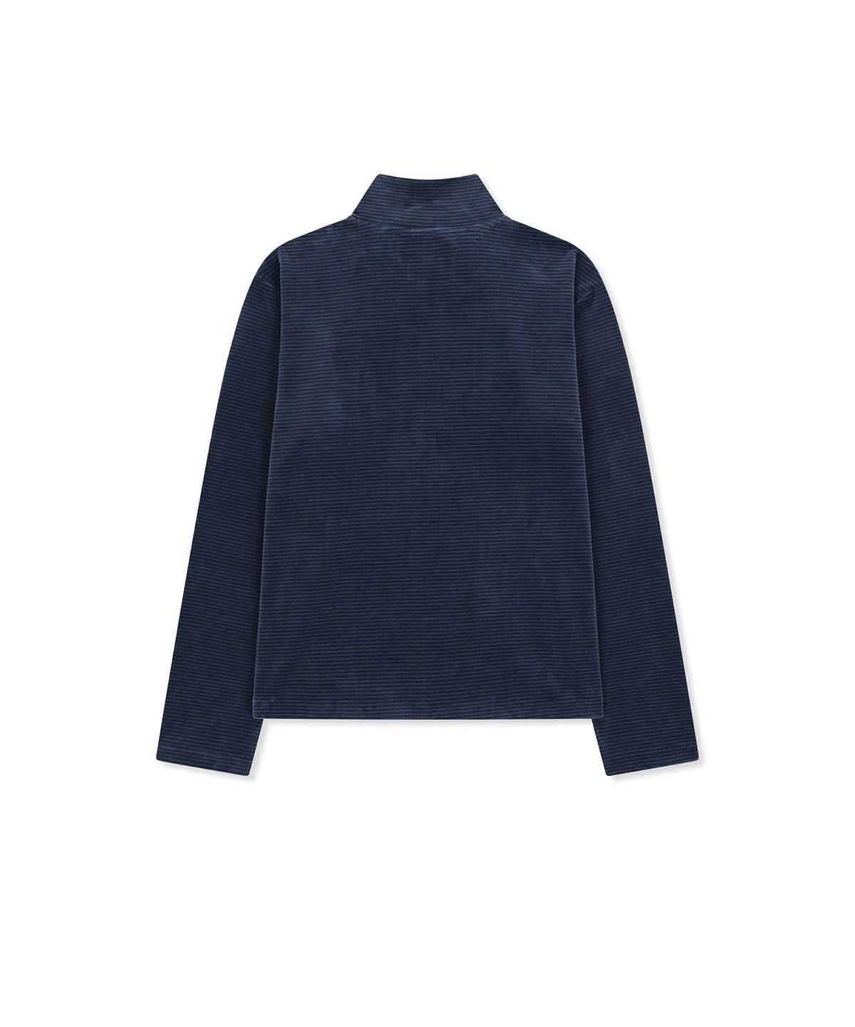마뗑킴(MATIN KIM) STRIPED VELOUR ZIP UP IN NAVY