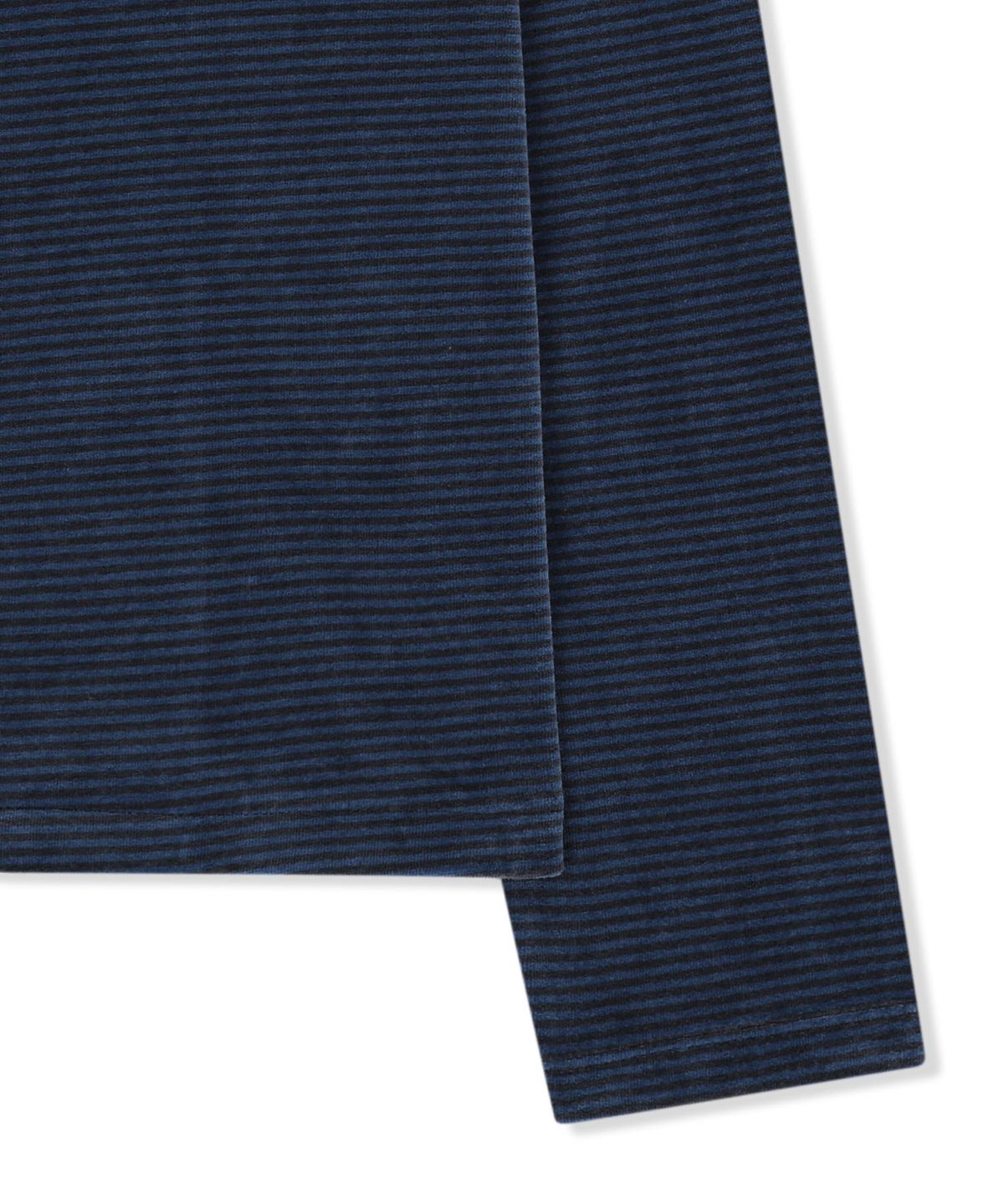 마뗑킴(MATIN KIM) STRIPED VELOUR ZIP UP IN NAVY
