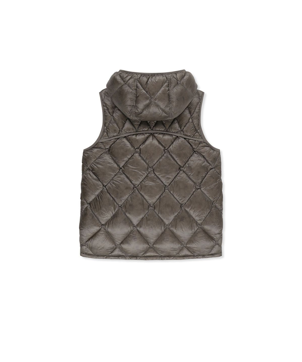 마뗑킴(MATIN KIM) MIX QUILTED LIGHT DOWN VEST IN GREY