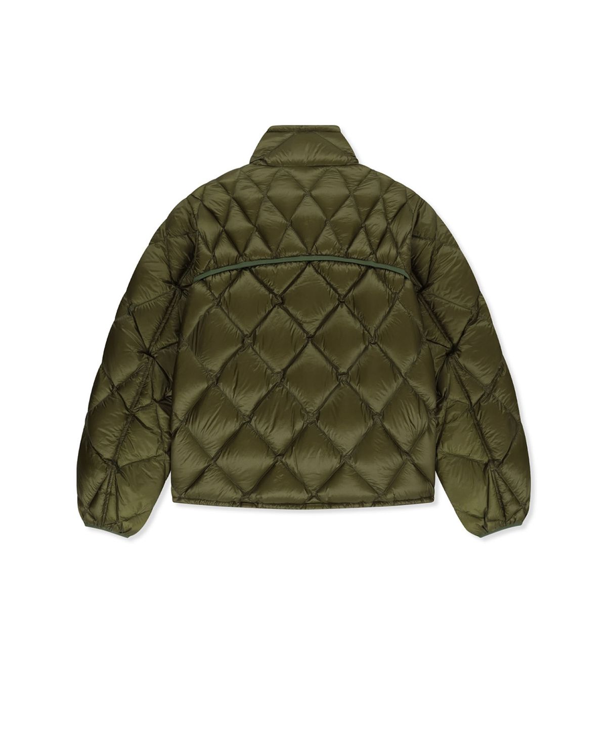 마뗑킴(MATIN KIM) MIX QUILTED LIGHT DOWN JUMPER IN KHAKI