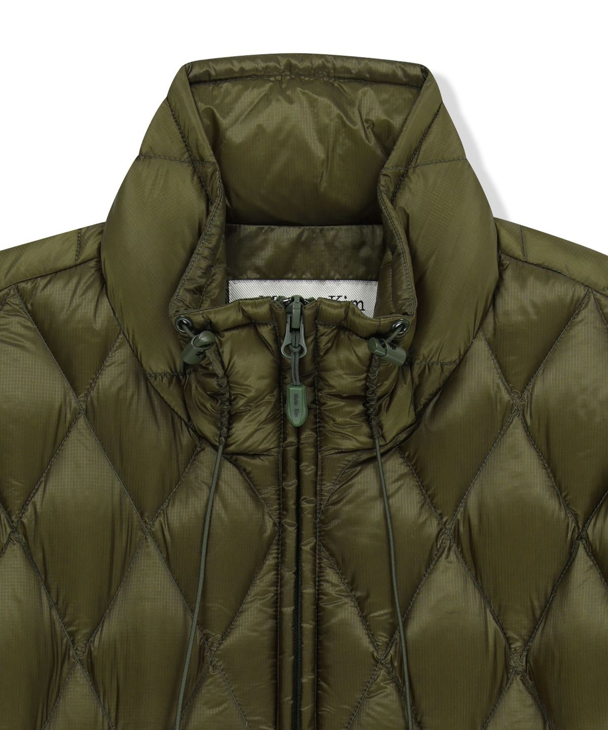 마뗑킴(MATIN KIM) MIX QUILTED LIGHT DOWN JUMPER IN KHAKI