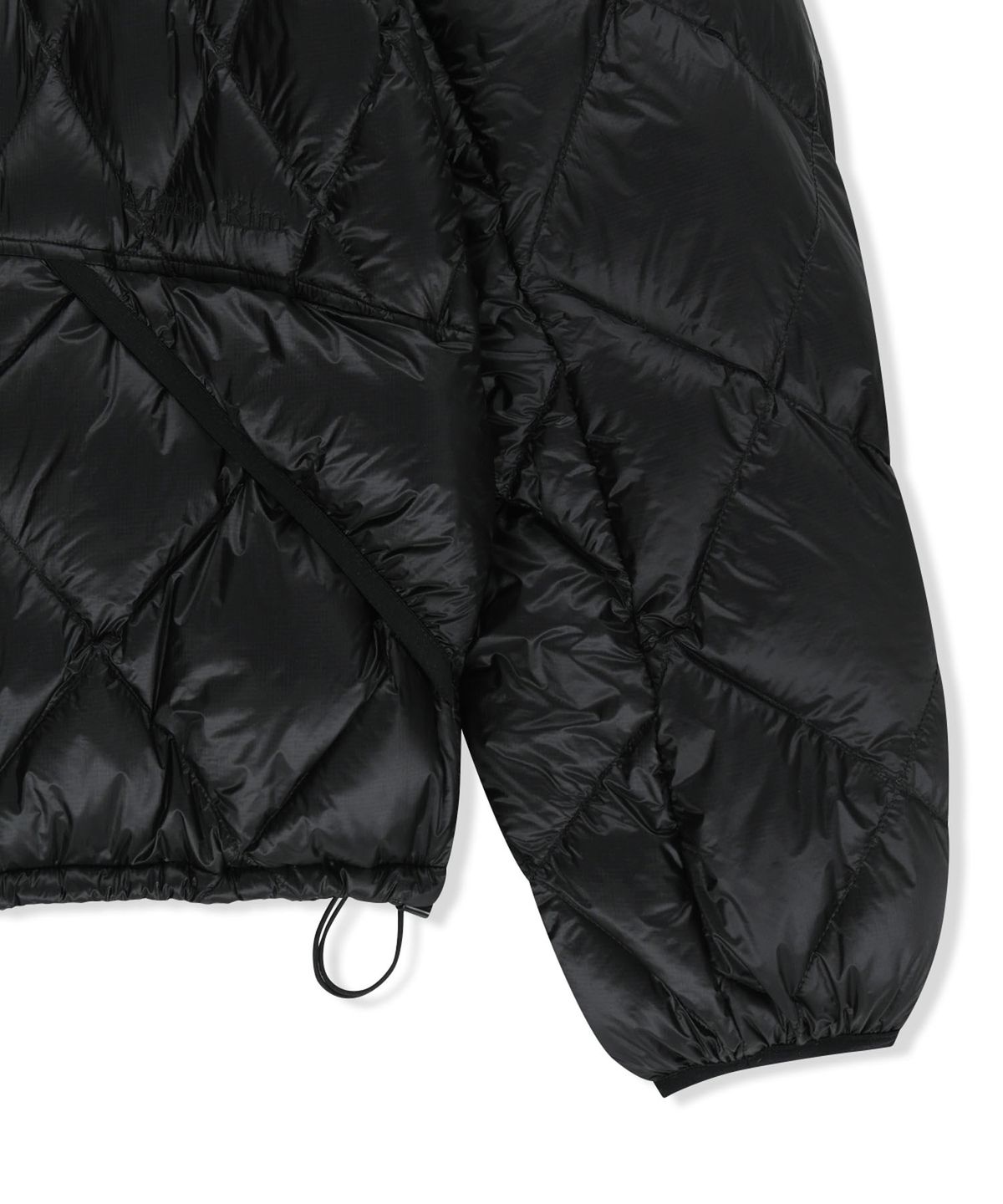 마뗑킴(MATIN KIM) MIX QUILTED LIGHT DOWN JUMPER IN BLACK