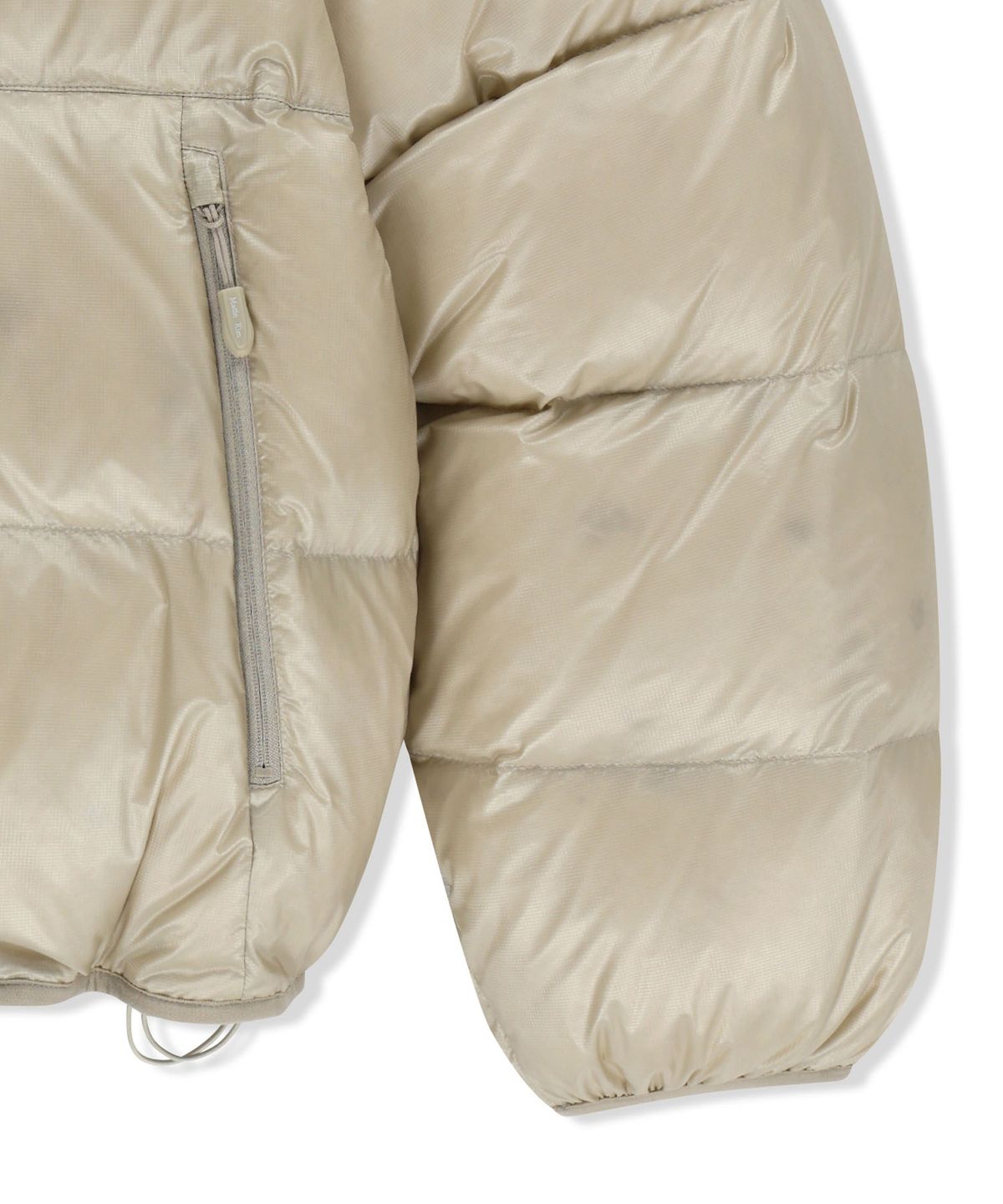 마뗑킴(MATIN KIM) ICON LOGO DOWN JUMPER IN LIGHT BEIGE