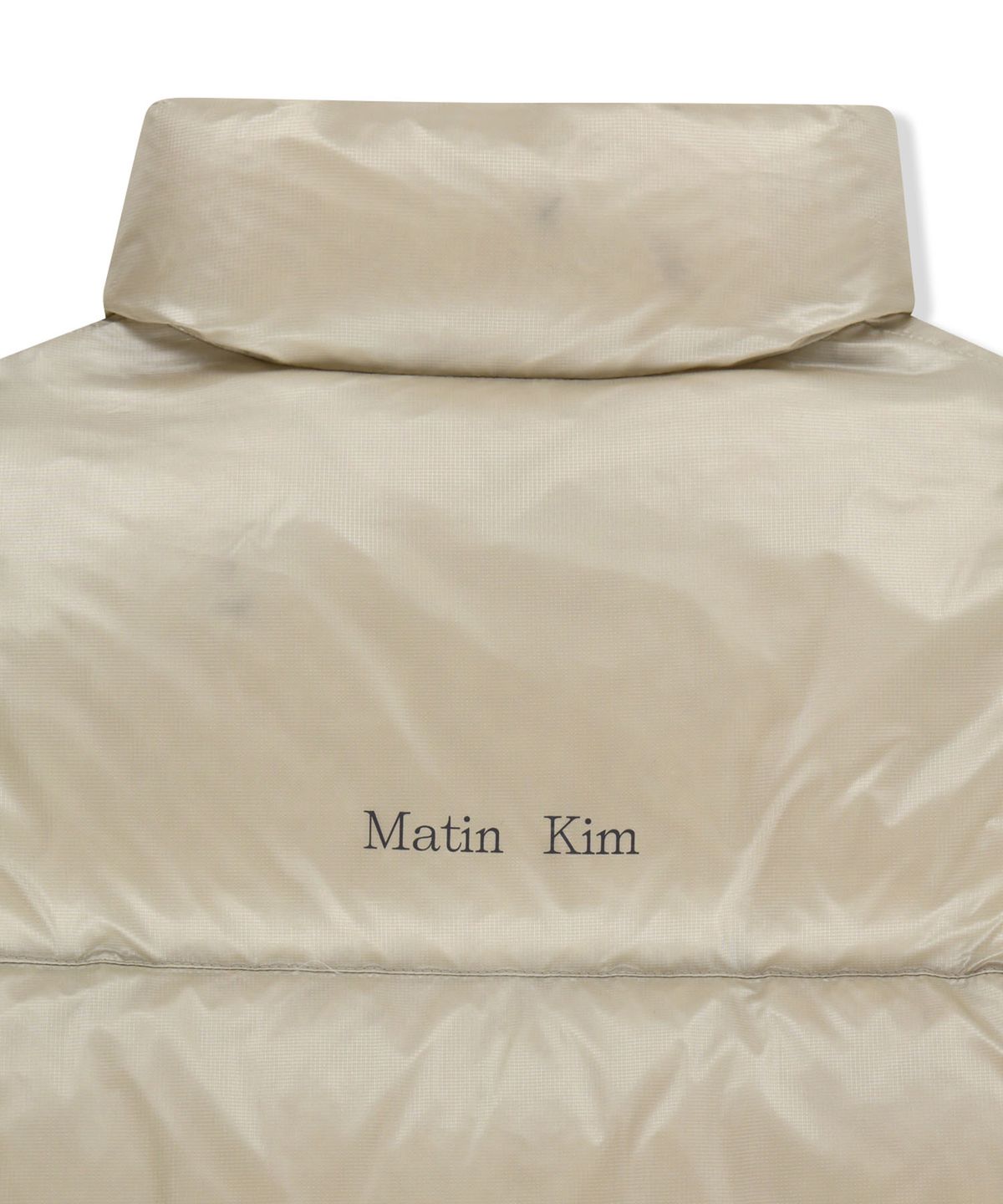 마뗑킴(MATIN KIM) ICON LOGO DOWN JUMPER IN LIGHT BEIGE