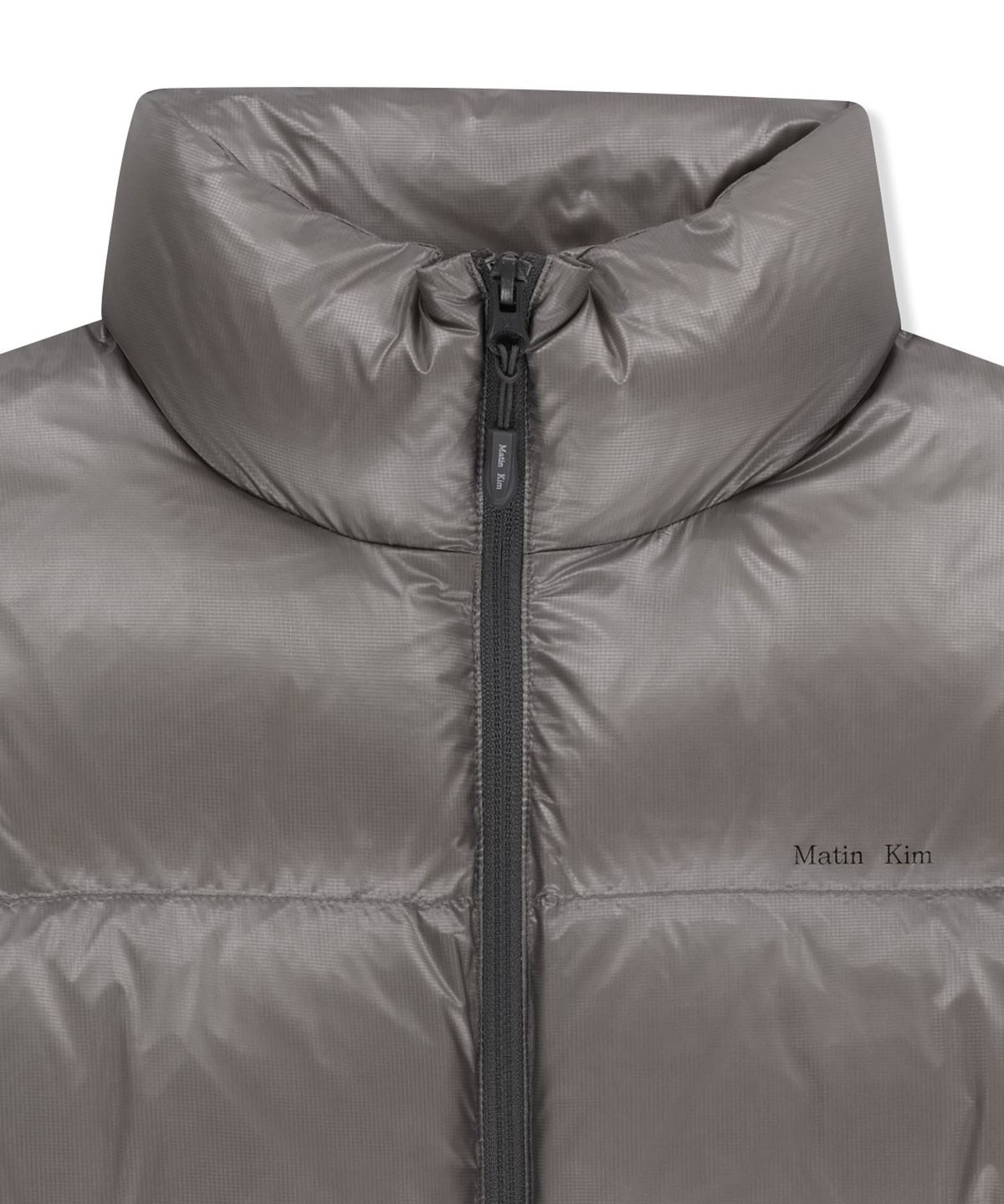 마뗑킴(MATIN KIM) ICON LOGO DOWN JUMPER IN LIGHT GREY