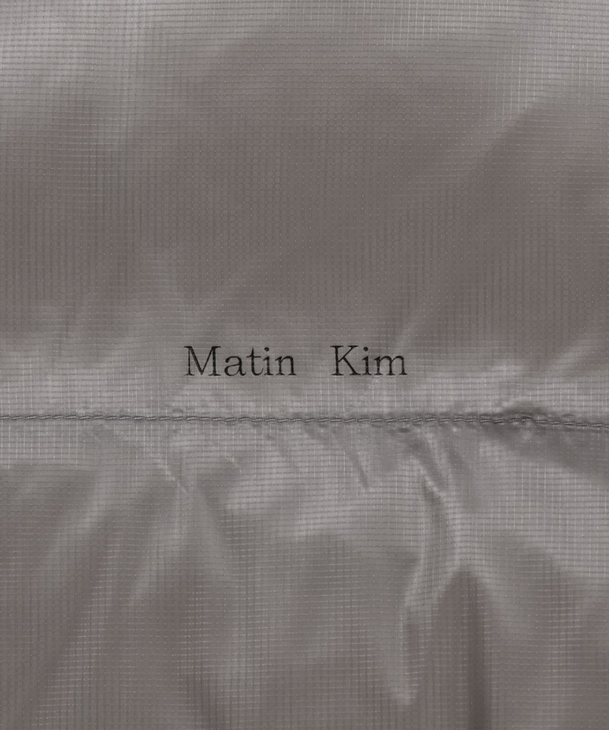 마뗑킴(MATIN KIM) ICON LOGO DOWN JUMPER IN LIGHT GREY