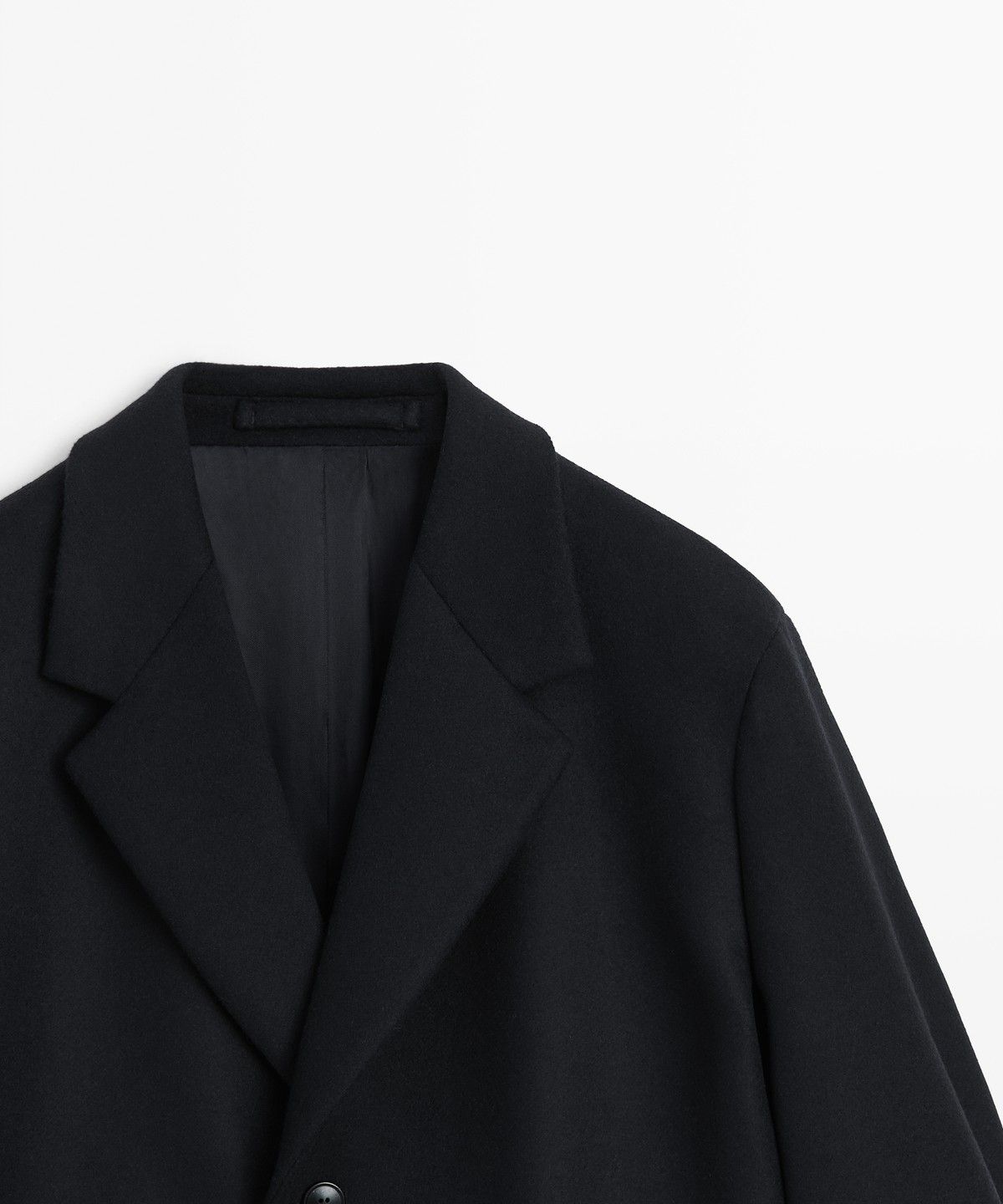 마시모두띠(MASSIMO DUTTI) 노치드 라펠 칼라 100% 울 코트