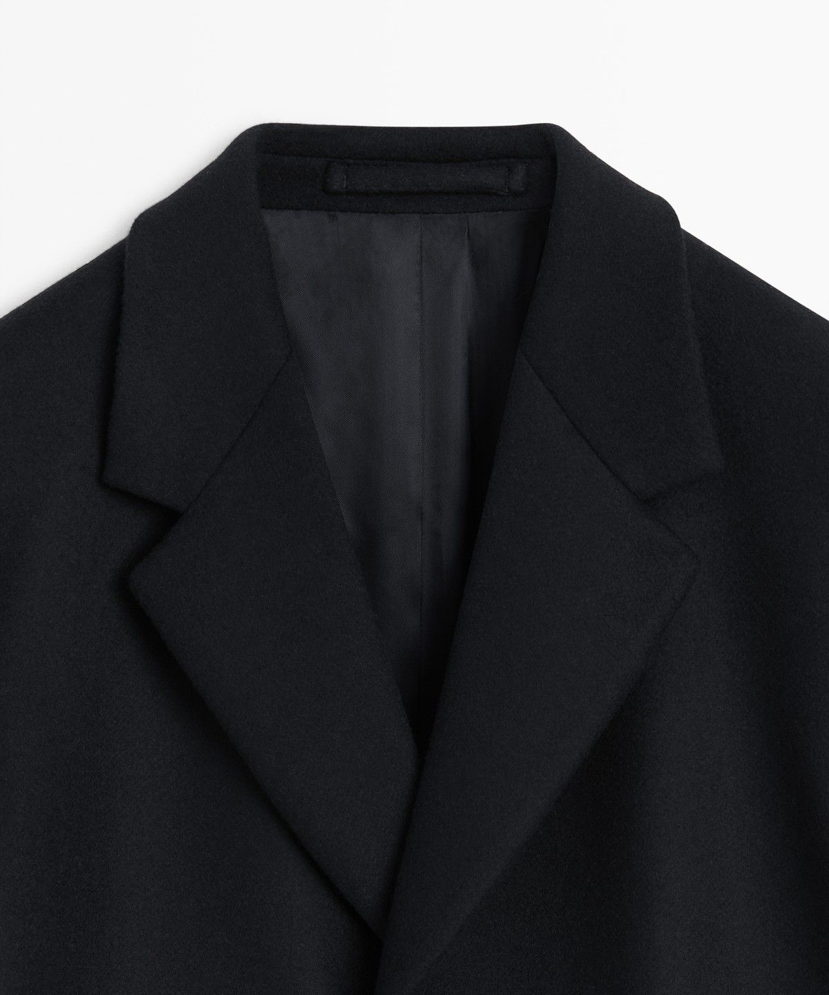 마시모두띠(MASSIMO DUTTI) 노치드 라펠 칼라 100% 울 코트