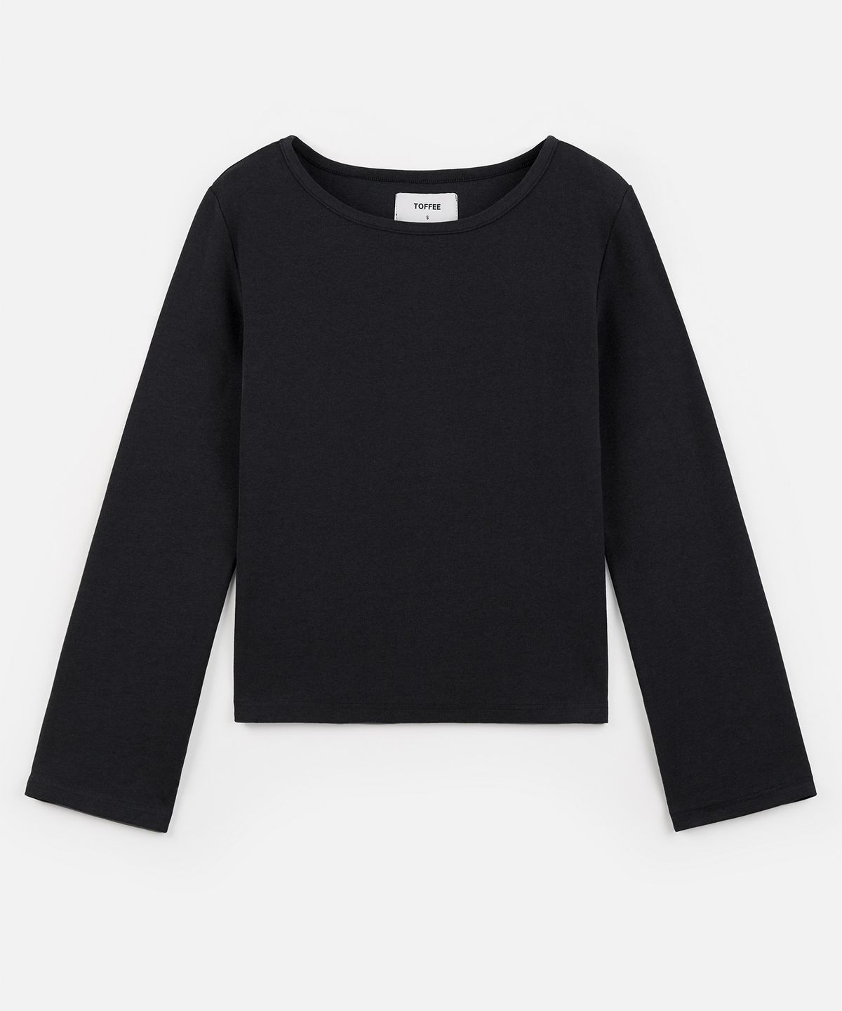 토피 우먼(TOFFEE WOMEN) W 피치 보트넥 티셔츠 (BLACK)