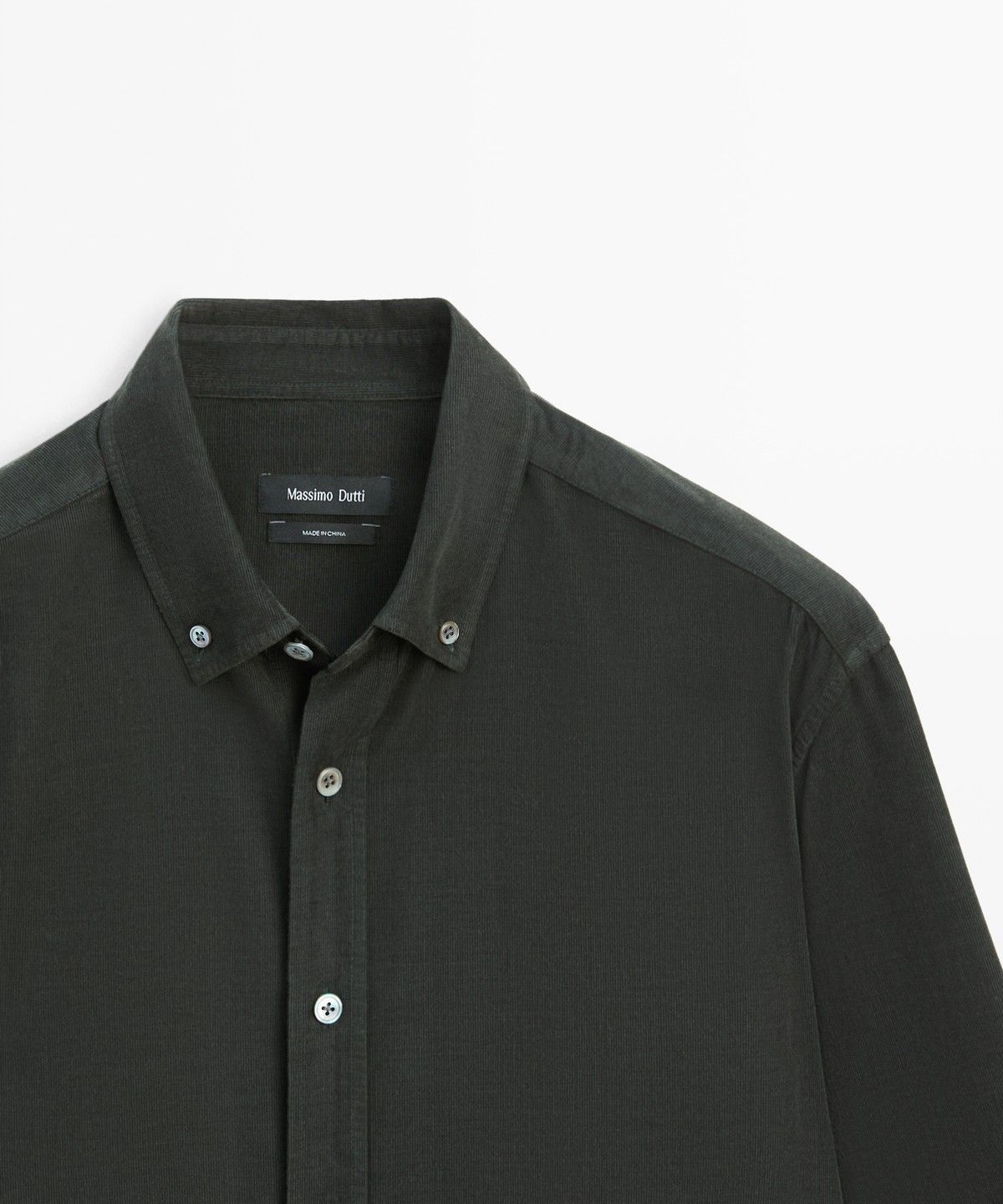 마시모두띠(MASSIMO DUTTI) 레귤러 핏 니들코드 셔츠