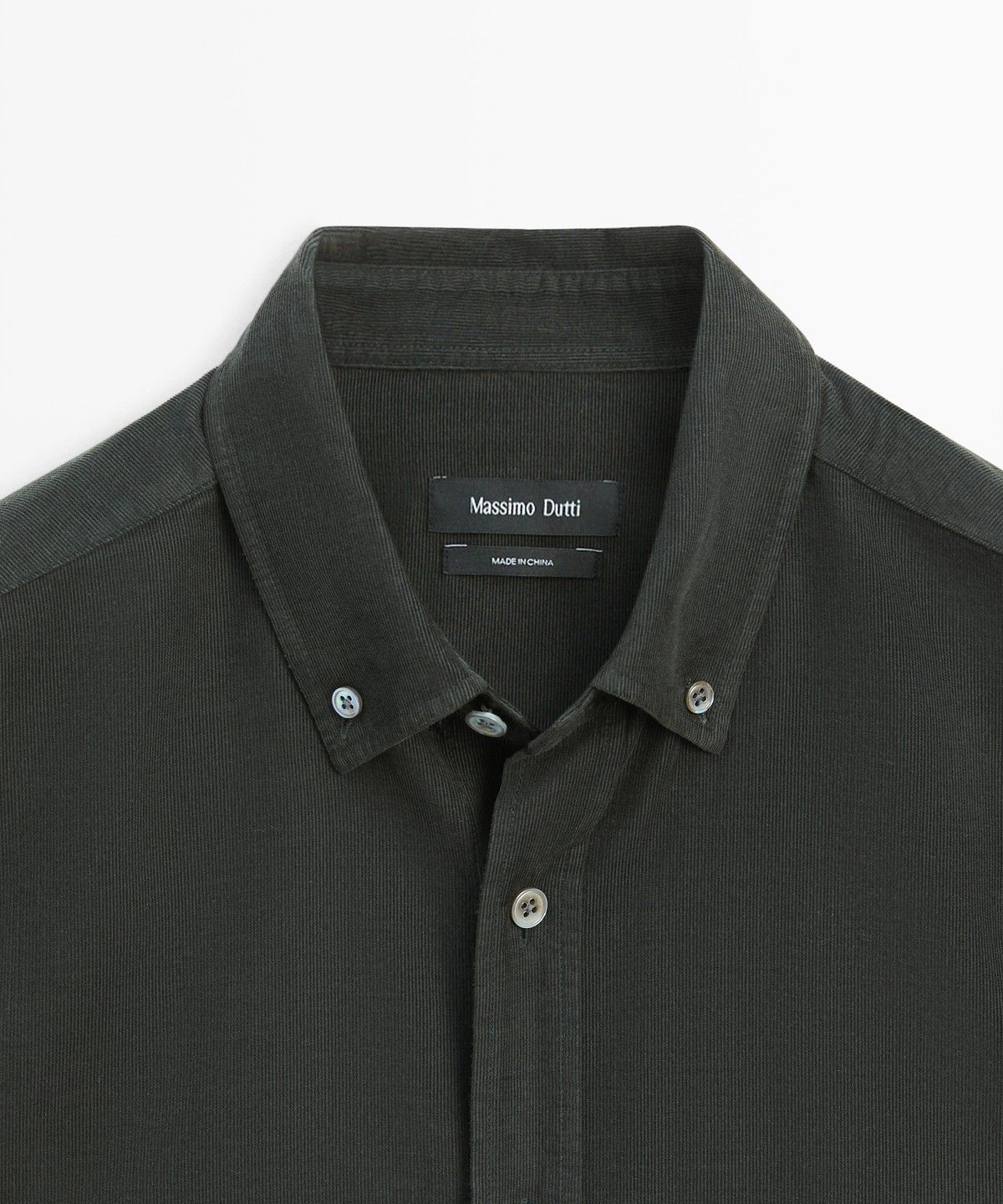 마시모두띠(MASSIMO DUTTI) 레귤러 핏 니들코드 셔츠