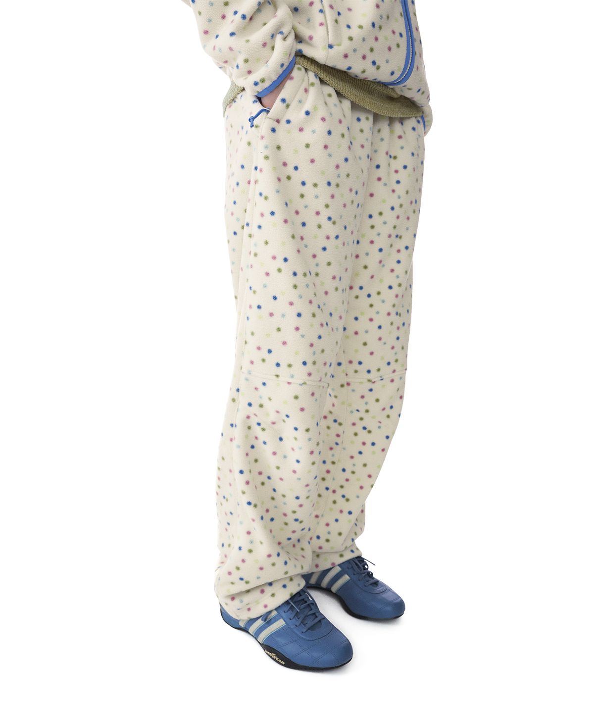 썬러브투어(SUNLOVETOUR) Phase Fleece Pants Ivory Dot