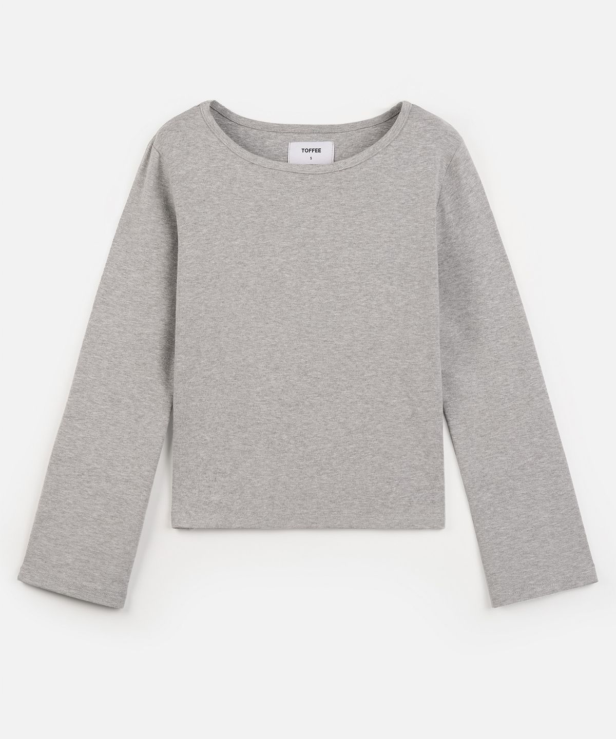 토피 우먼(TOFFEE WOMEN) W 피치 보트넥 티셔츠 (MELANGE GREY)