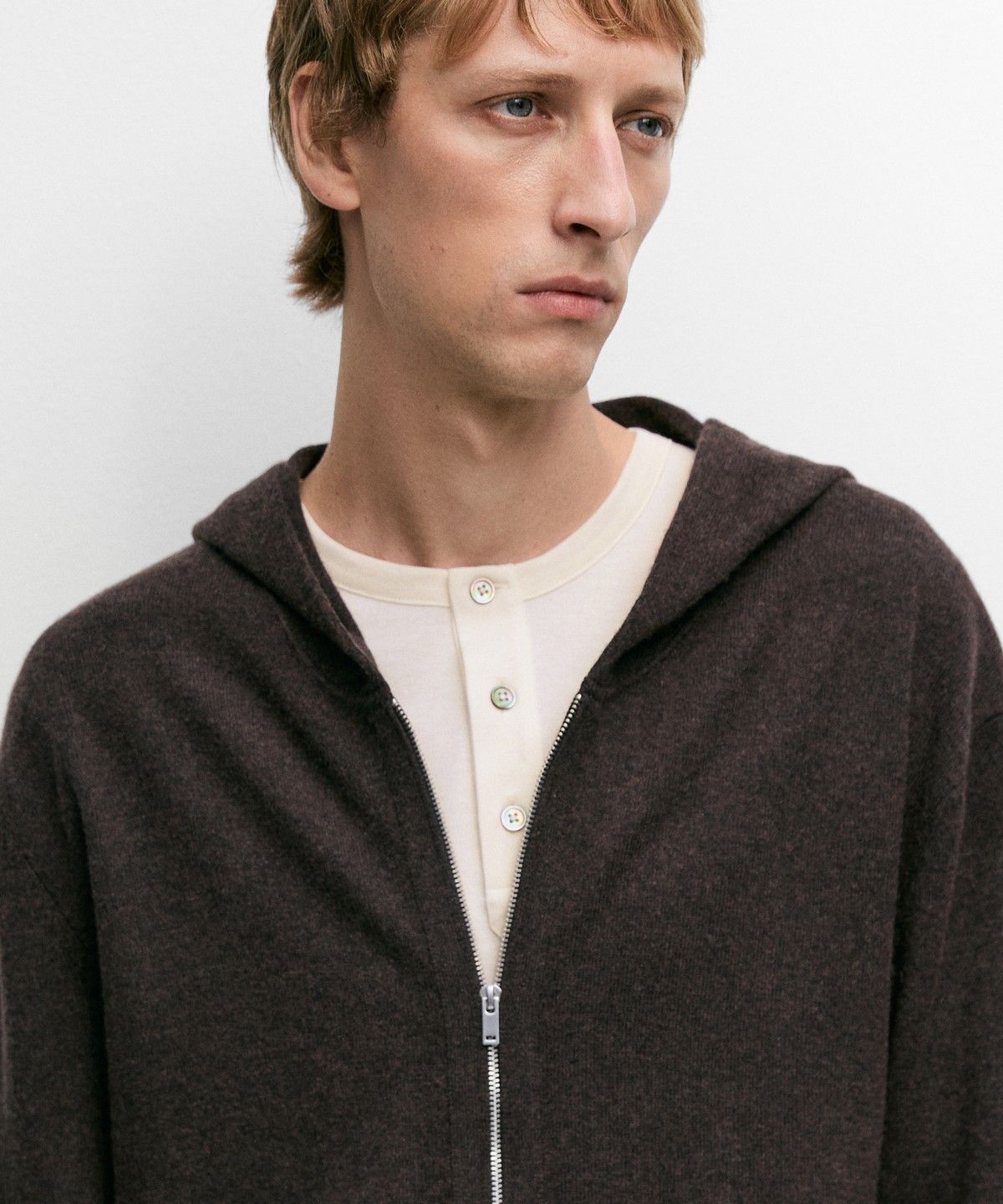 마시모두띠(MASSIMO DUTTI) 울 니트 후드 가디건