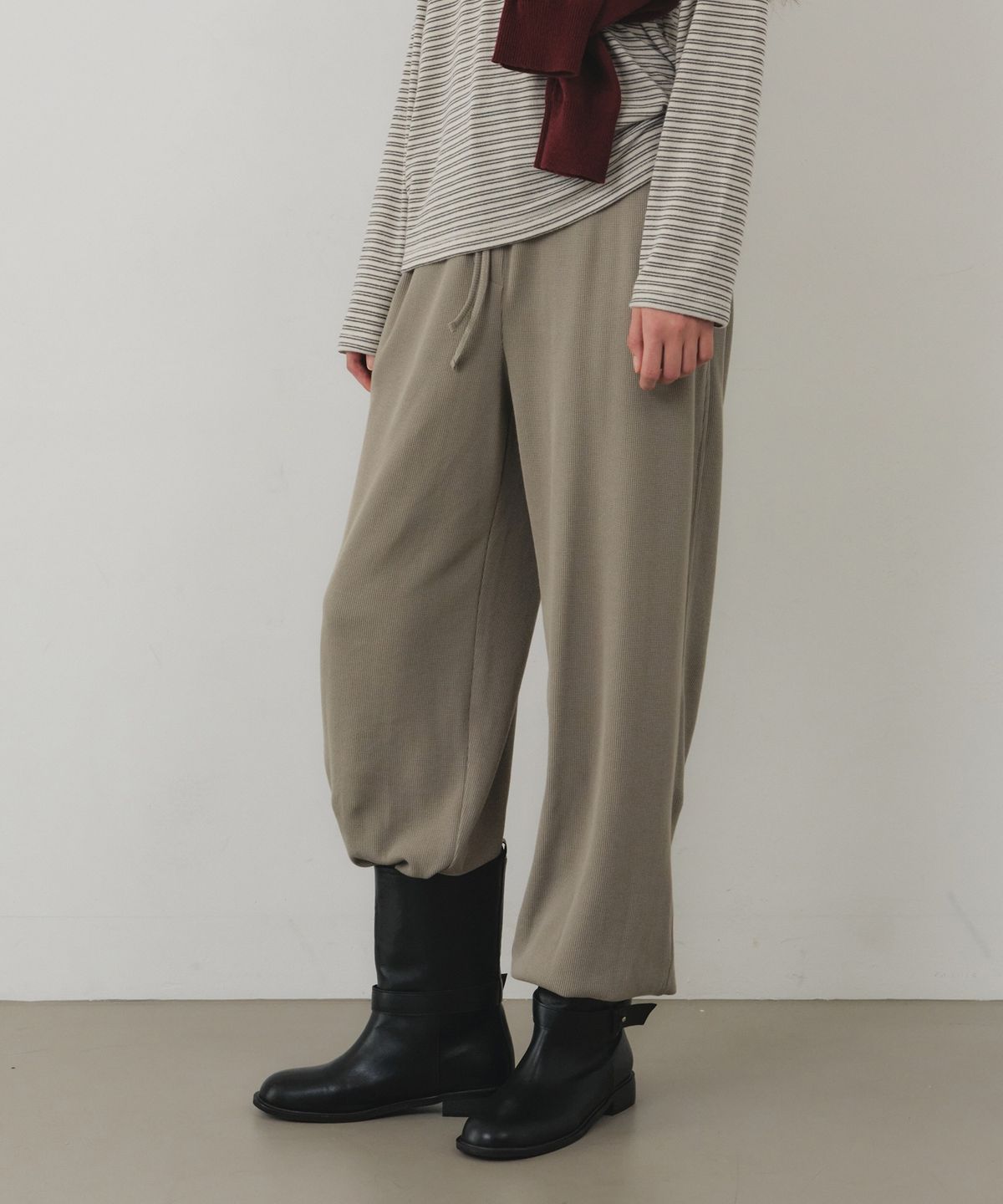 올리브 데 올리브(OLIVE DES OLIVE) 소프트 와플 져지 팬츠 OE6AL9160