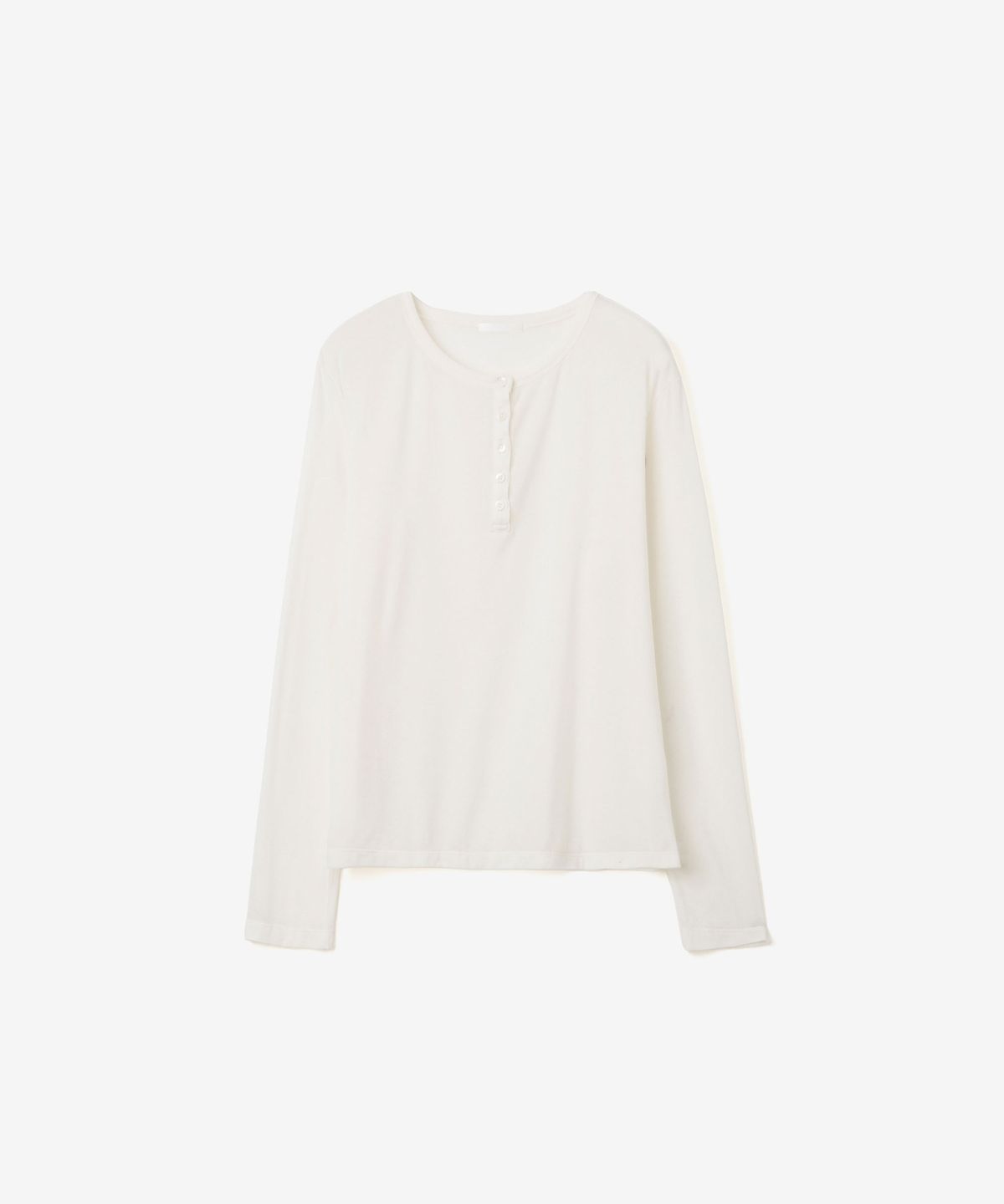 이어닝(YEARNING) SOFT HENLEY NECK LONG SLEEVE, IVORY