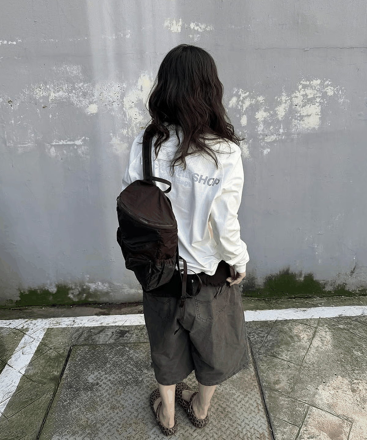 아코크(ACOC) Round Feather Backpack(S)_Brown