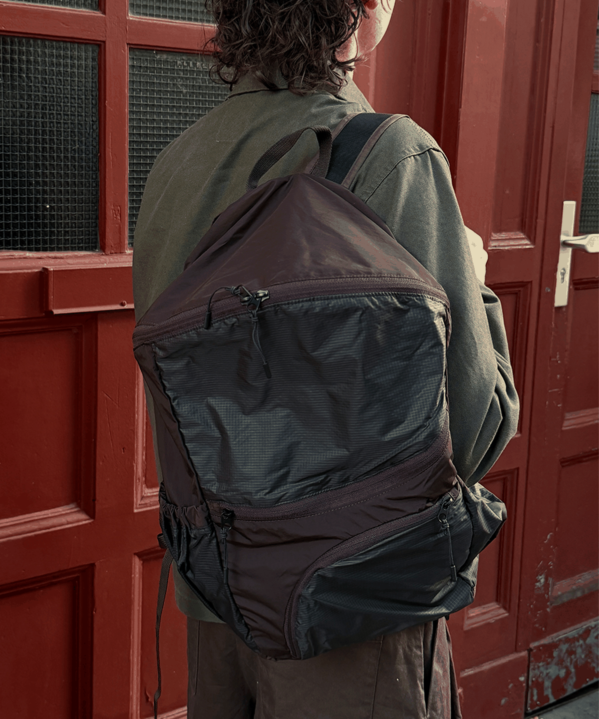 아코크(ACOC) Round Feather Backpack(M)_Brown