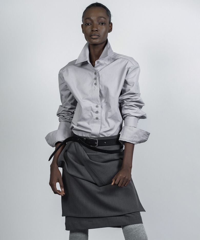 DOUBLE CUFFS SHIRTS MISTY GRAY