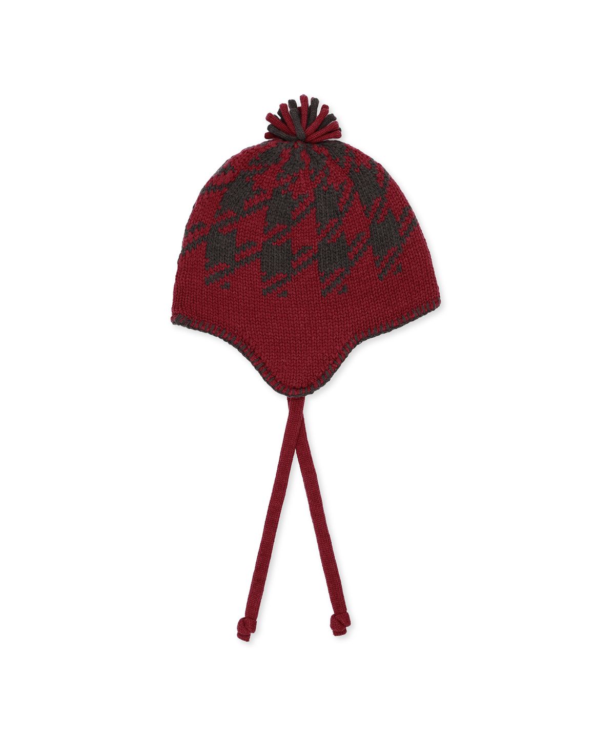썬러브투어(SUNLOVETOUR) Check Knot Beanie Red